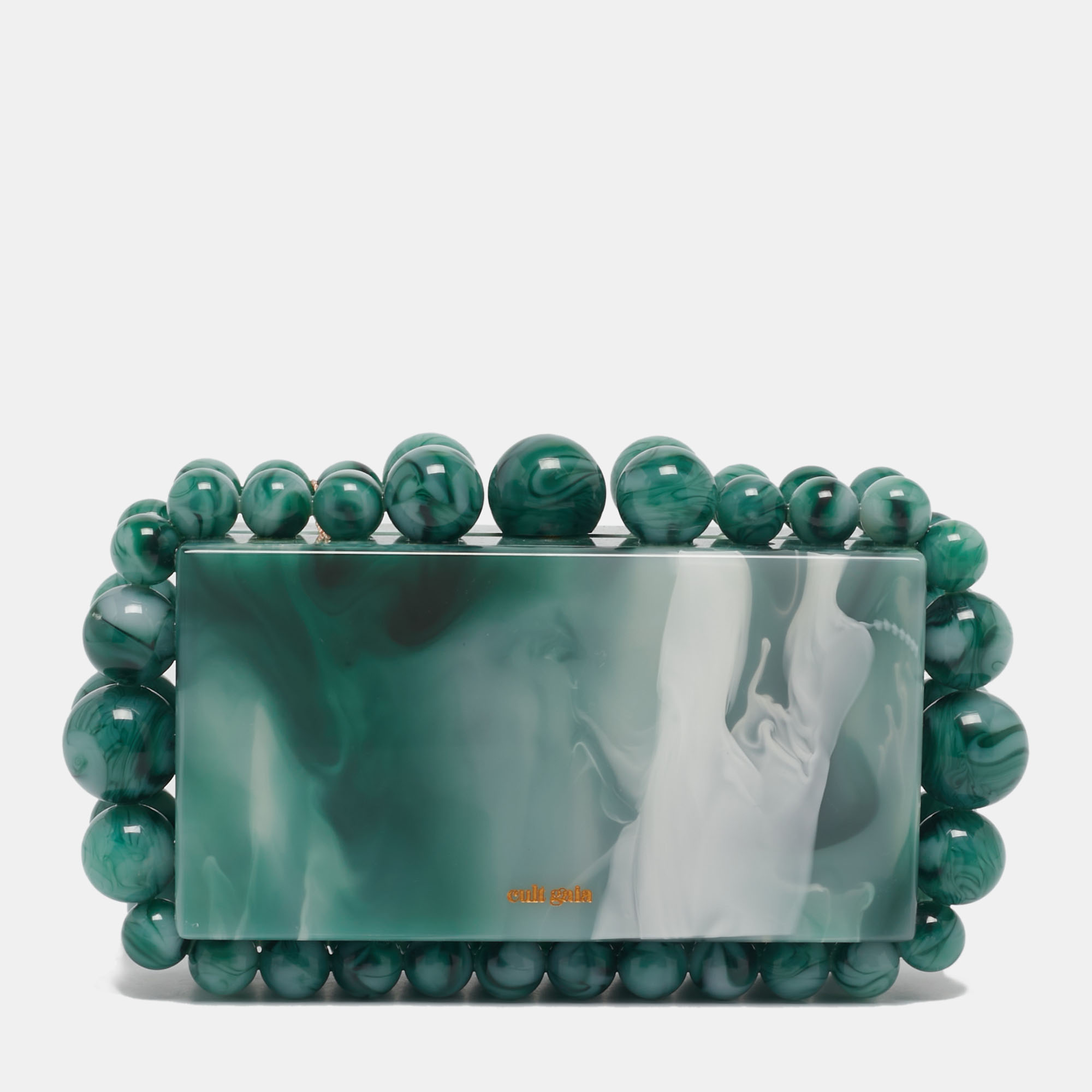 

Cult Gaia Sage Green Acrylic Eos Box Clutch
