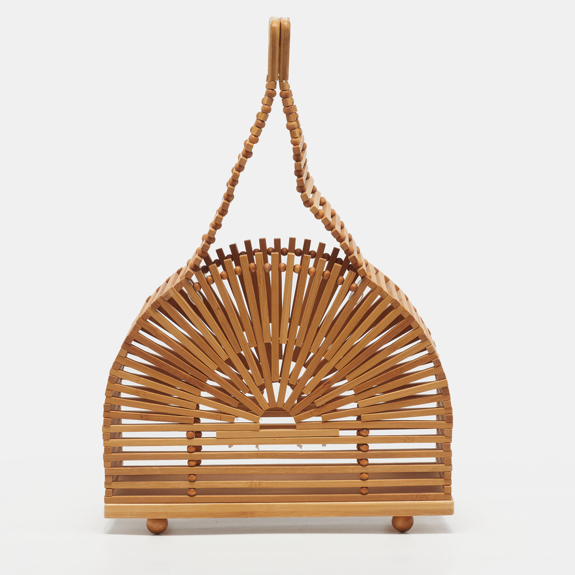 

Cult Gaia Dome Natural Bamboo Clutch, Tan