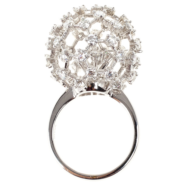 

Damiani Sphere Diamond Ring Size, Silver