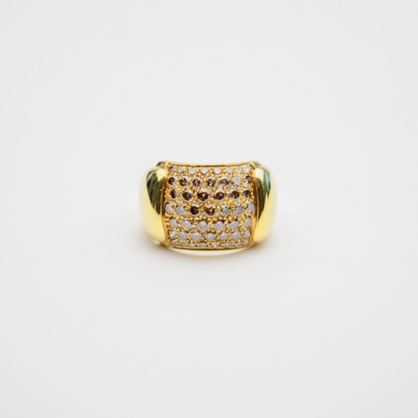 

Damiani 18 K Brown Diamonds Pave Ring Size, Gold