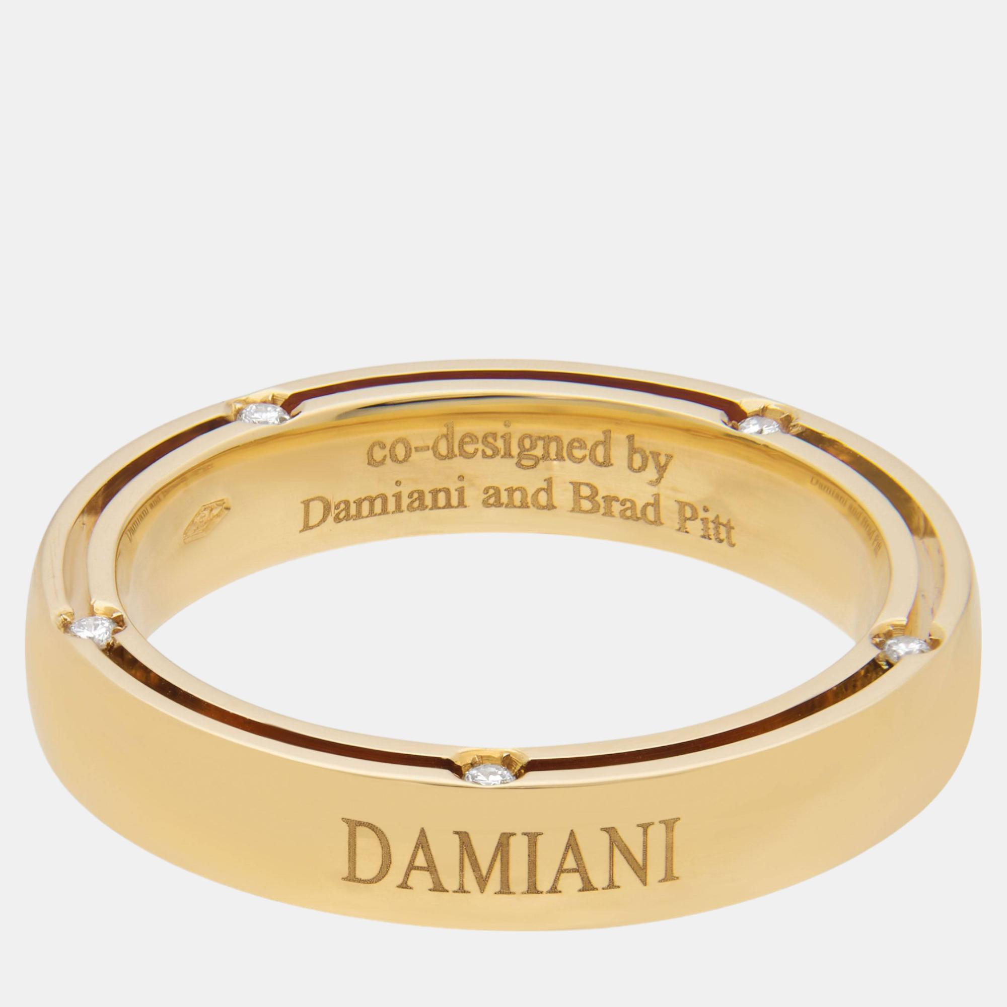 

Damiani D. Side 18K Yellow Gold, Diamond Band Ring Sz. 8.75