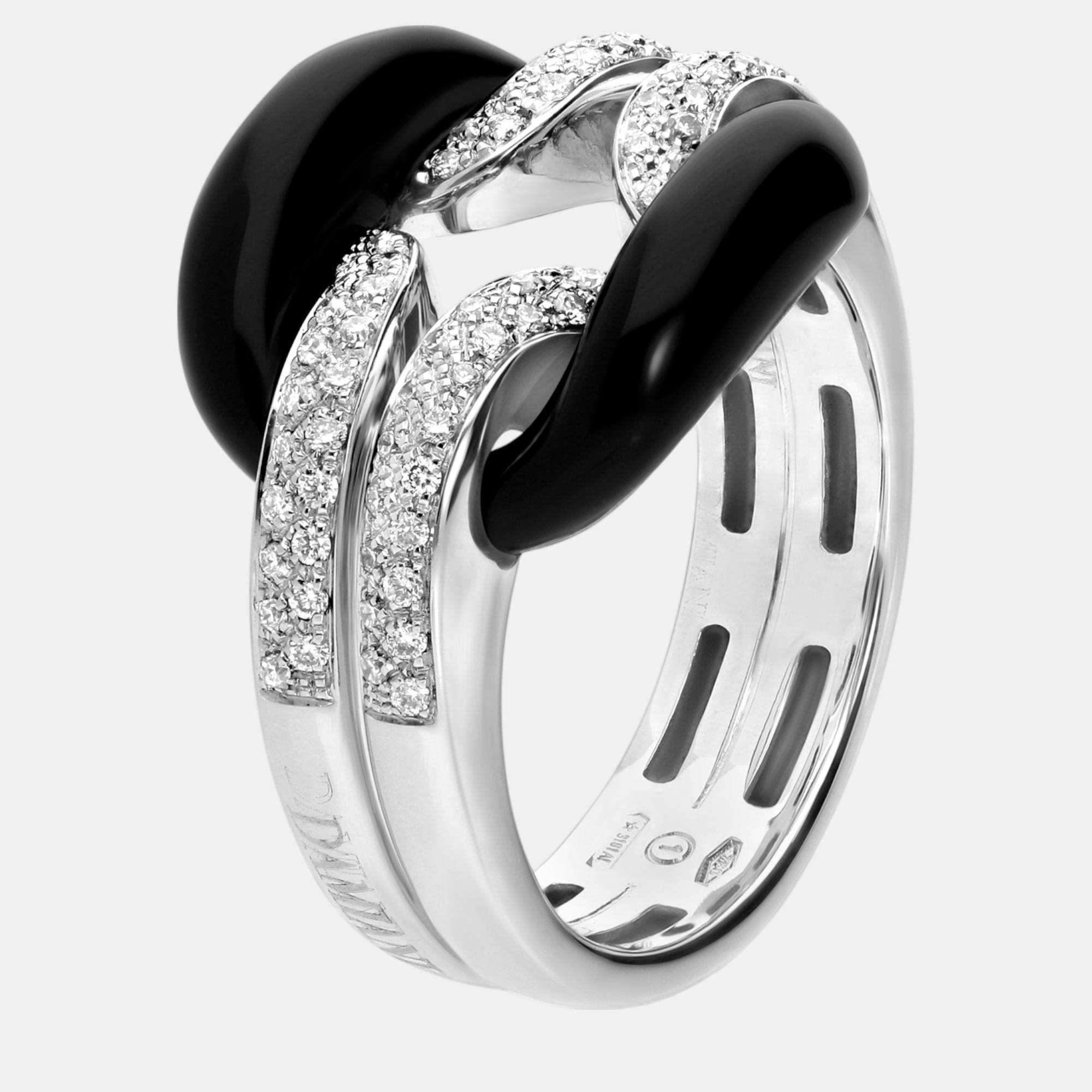 

Damiani 18K White Gold, Black Onyx and Diamond Statement Ring