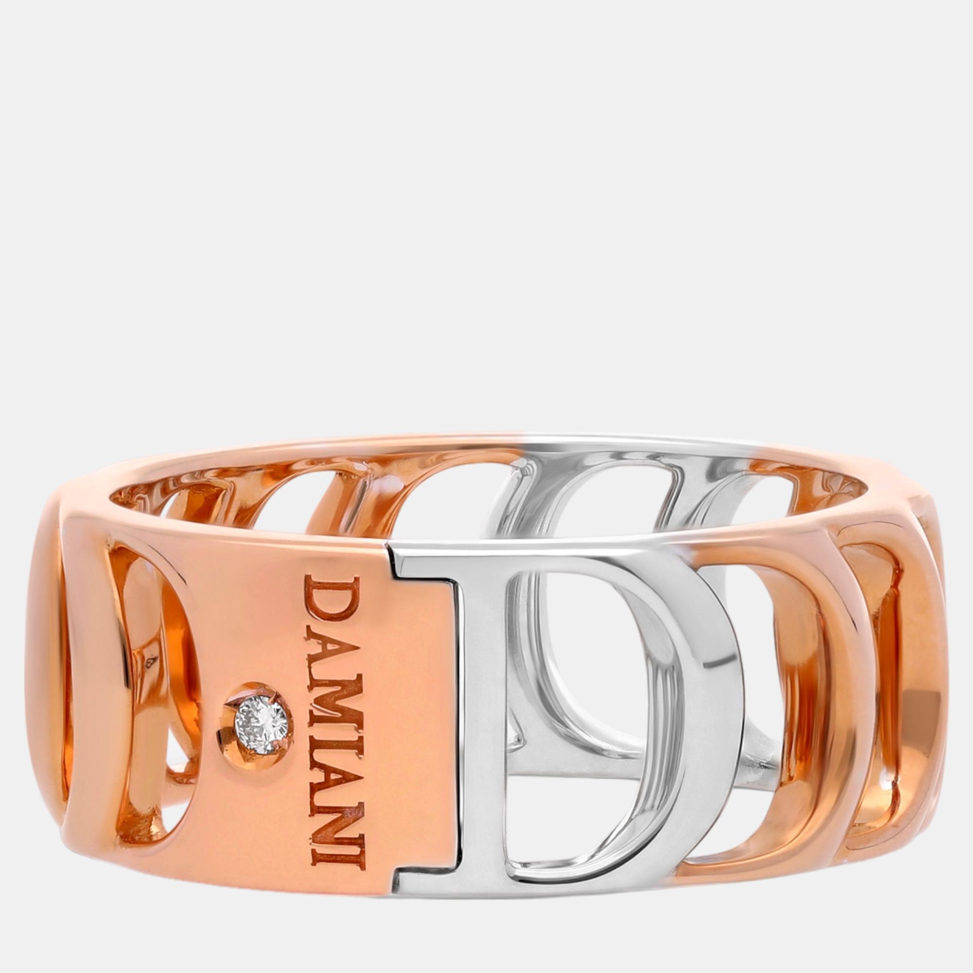 

Damiani 18K Rose Gold and 18K White Gold, Diamond Band Ring