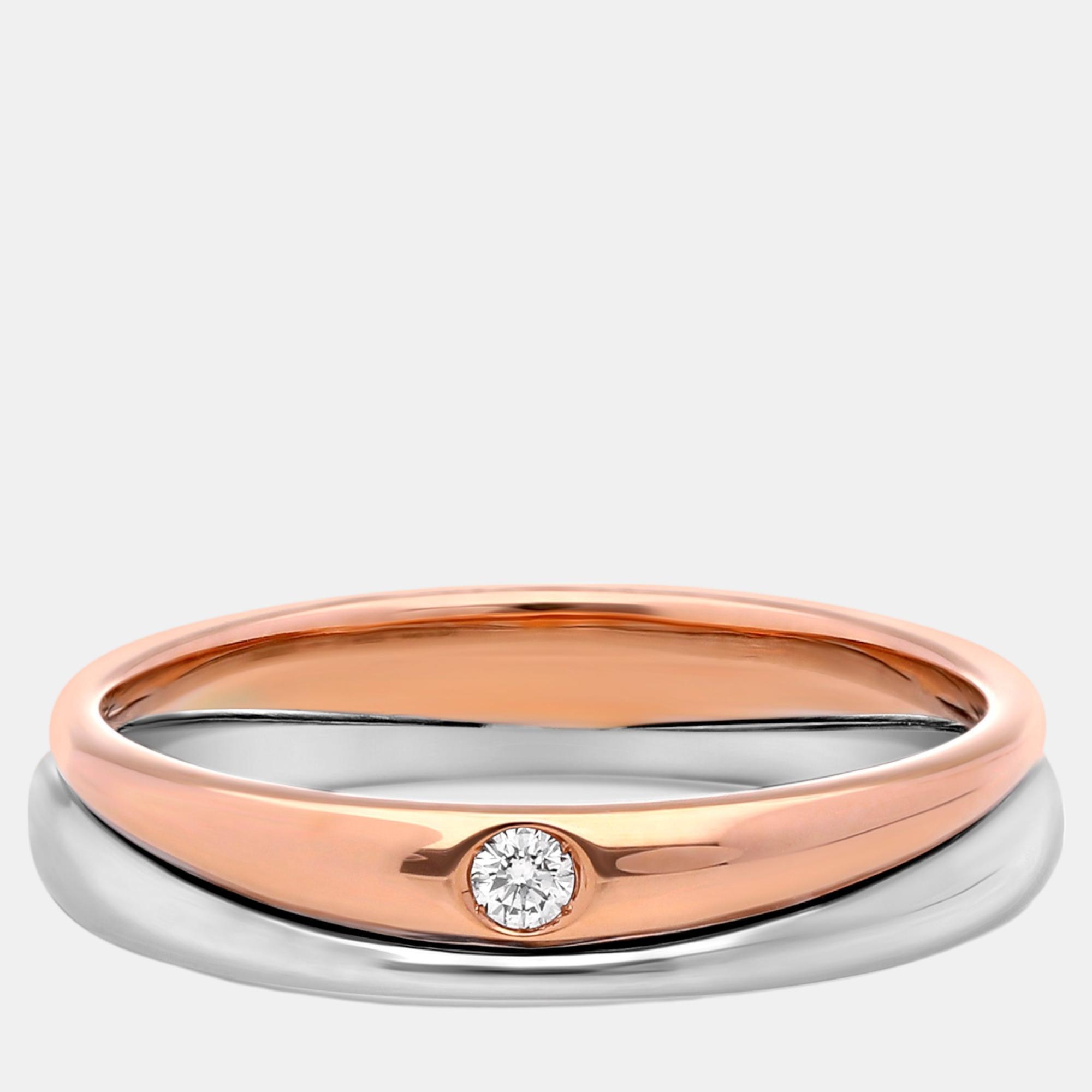 

Damiani 18K Rose Gold and 18K White Gold, Diamond Band Ring