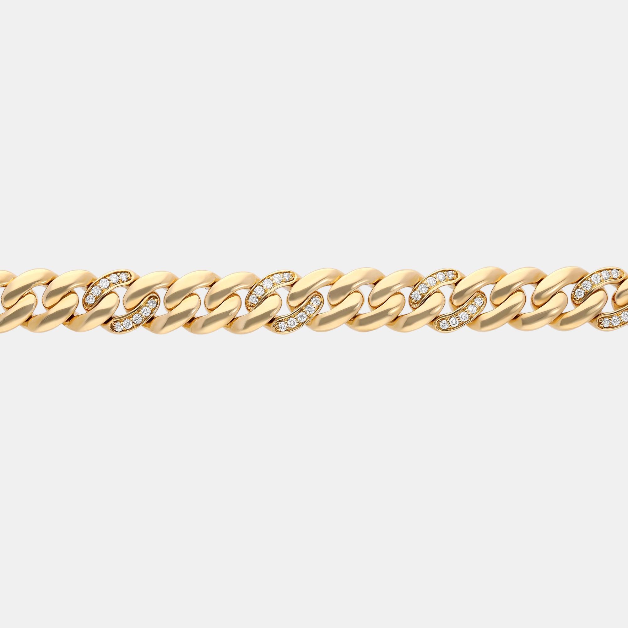 

Damiani 18K Yellow Gold, Diamond Link Bracelet