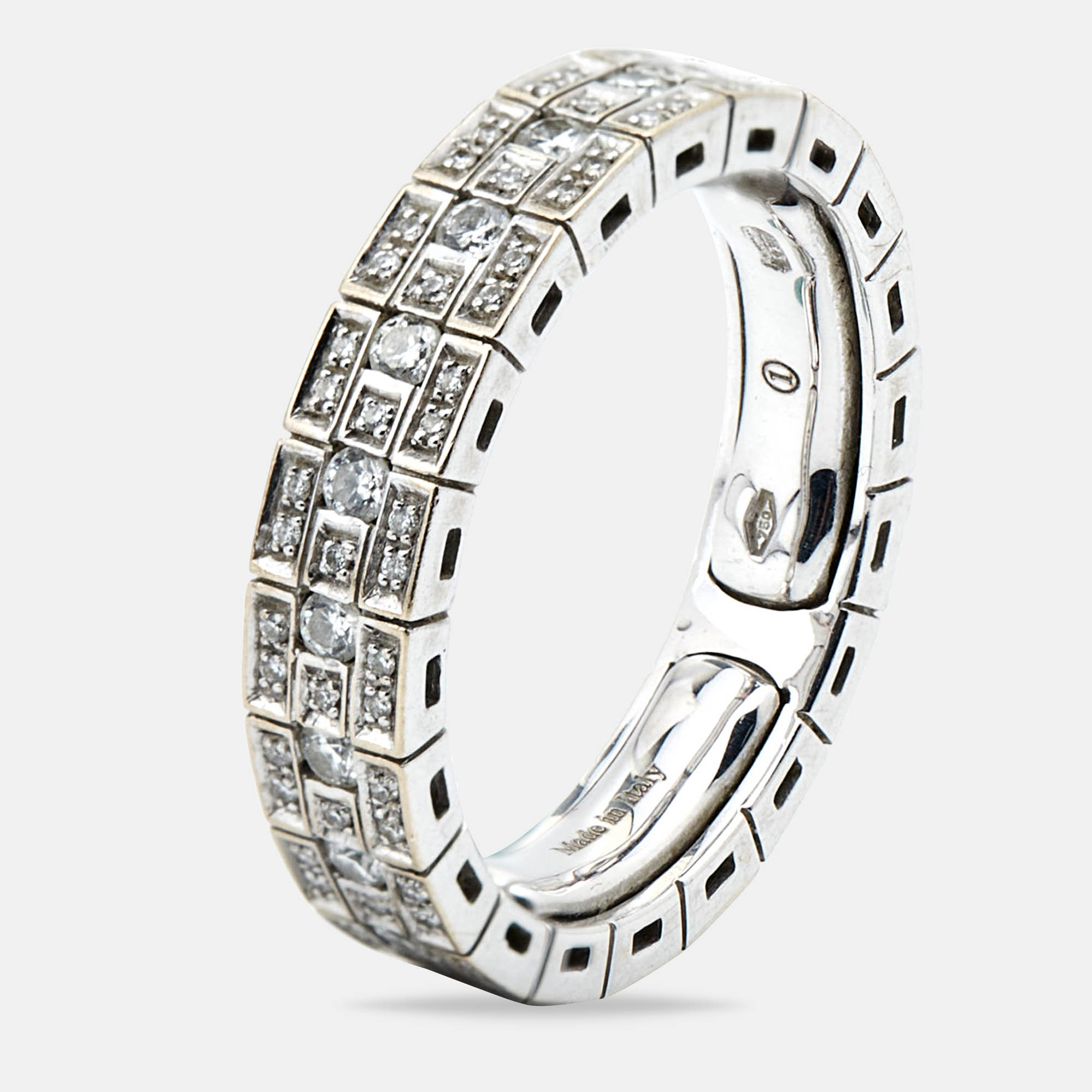 

Damiani Belle Epoque Diamonds 18k White Gold Ring Size