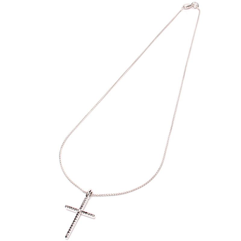 

Damiani Silver 18K White Gold Diamond Cross Motif Necklace
