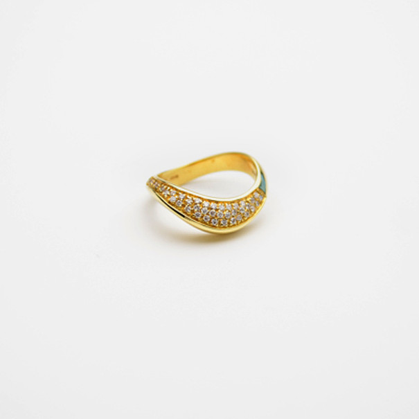 

Damiani yellow gold diamond "Dunes" Ring Size