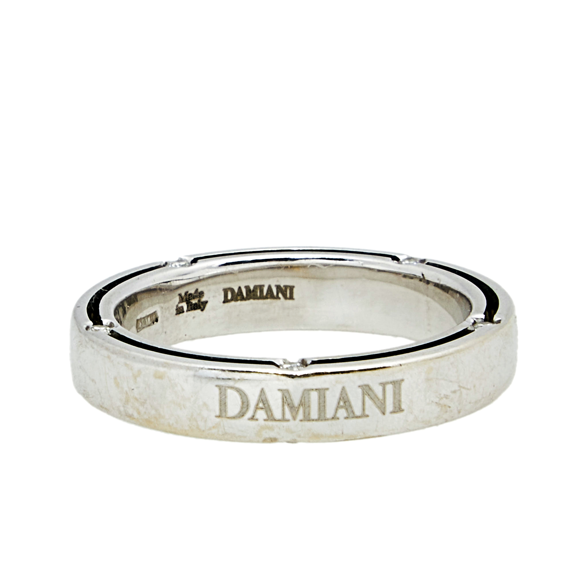

Damiani D.Side Diamond 18k White Gold Wedding Band Ring Size