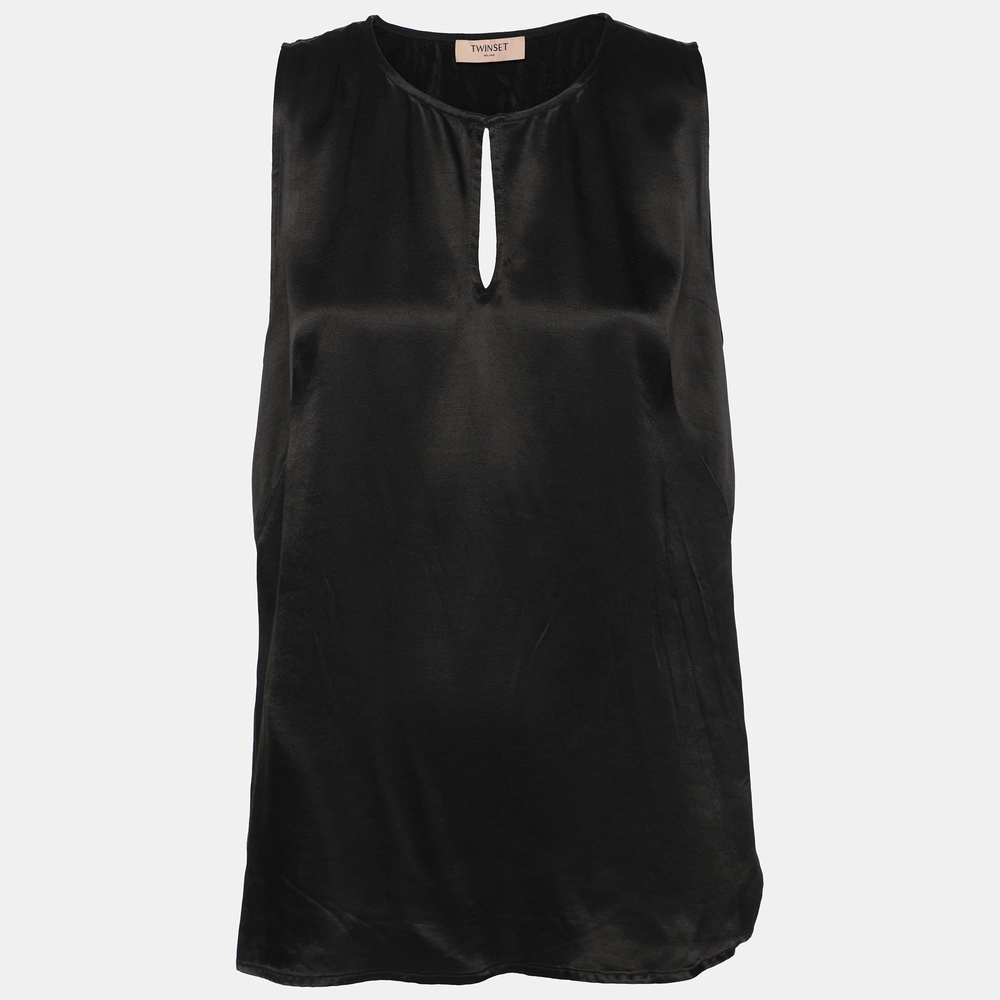 

Twinset Black Satin Tank Top M