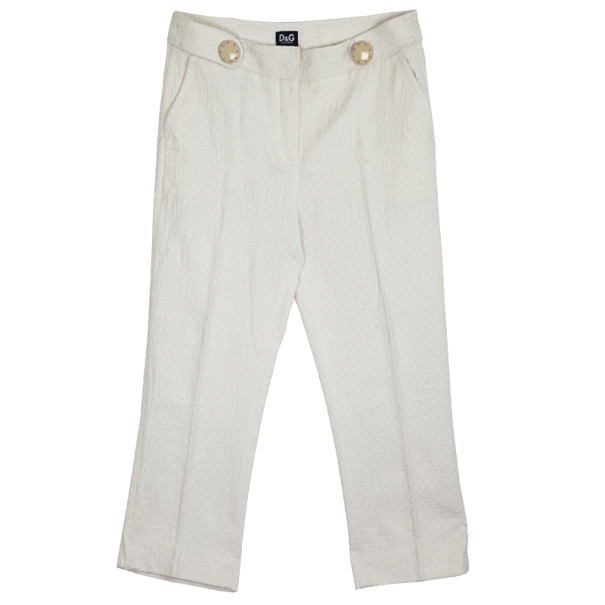 D and G White Casual Pants S