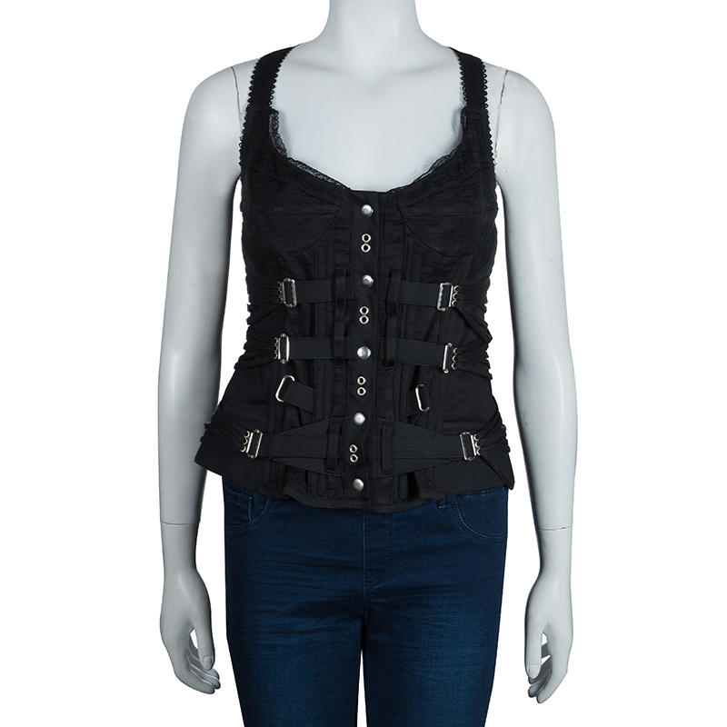 

D&G Black Sleeveless Corset Top