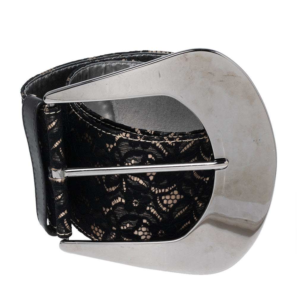 

D&G Black Lace Wide Buckle Belt