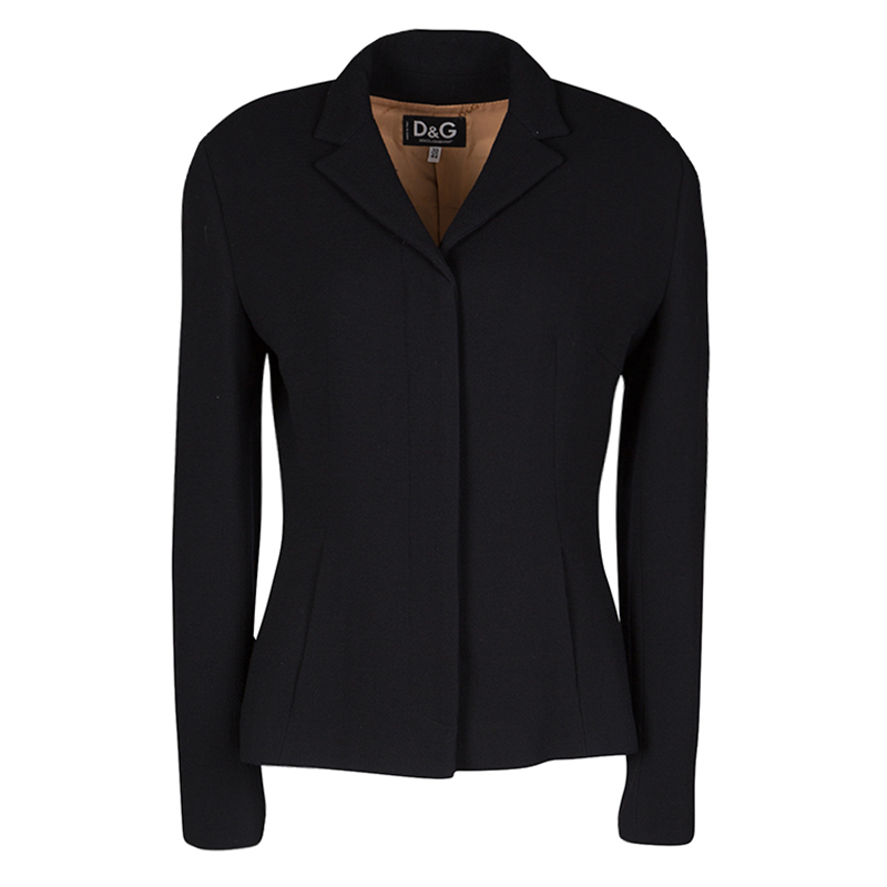 Pre Owned D&G Black Wool Blazer M