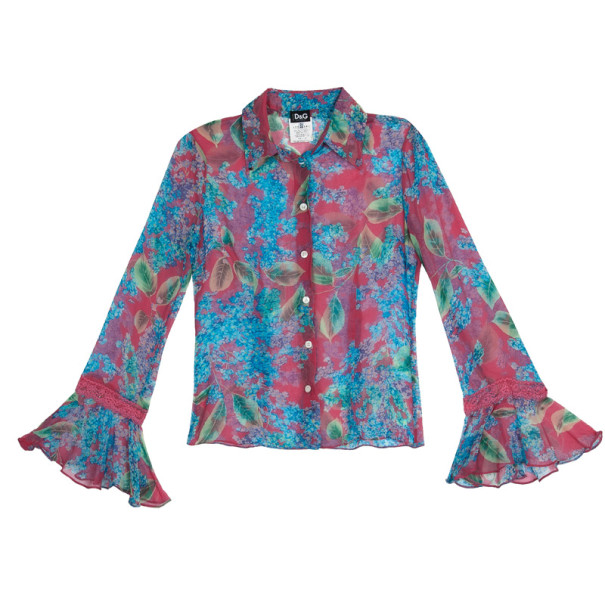 D and G Printed Silk Top S