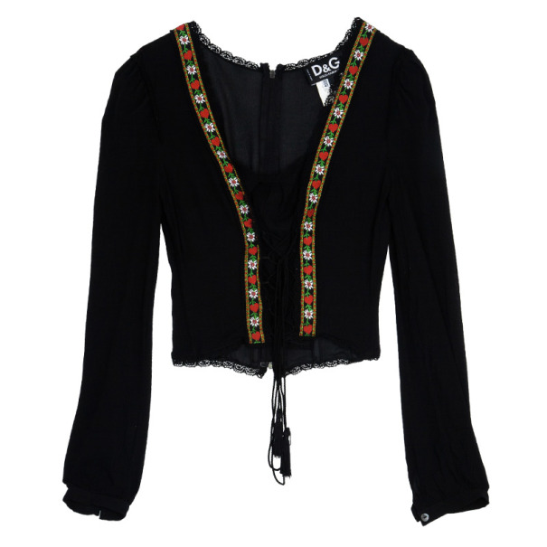 D and G Long Sleeve Corset Top M