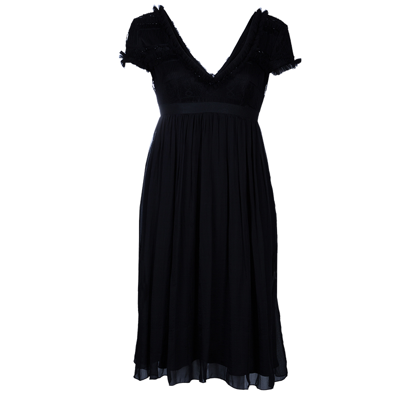 D&G Black Silk Sleeveless Dress S