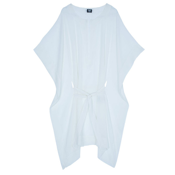 D and G White Short Kaftan Top M