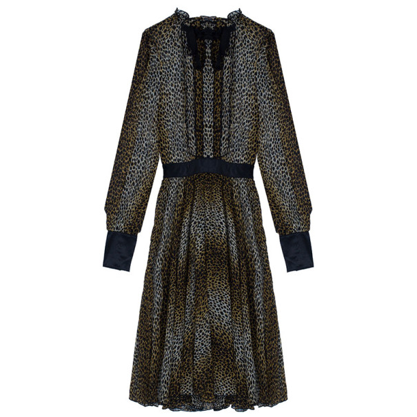 Pre Owned D and G Animal Print Silk Dress M