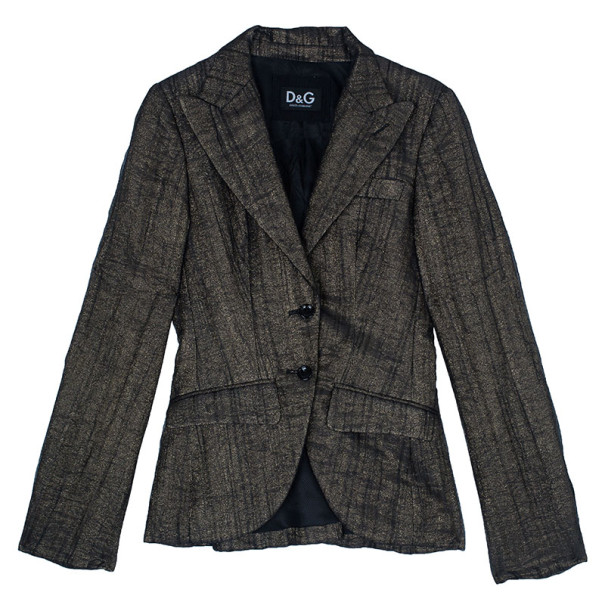 D and G Metallic Textured Jacket M