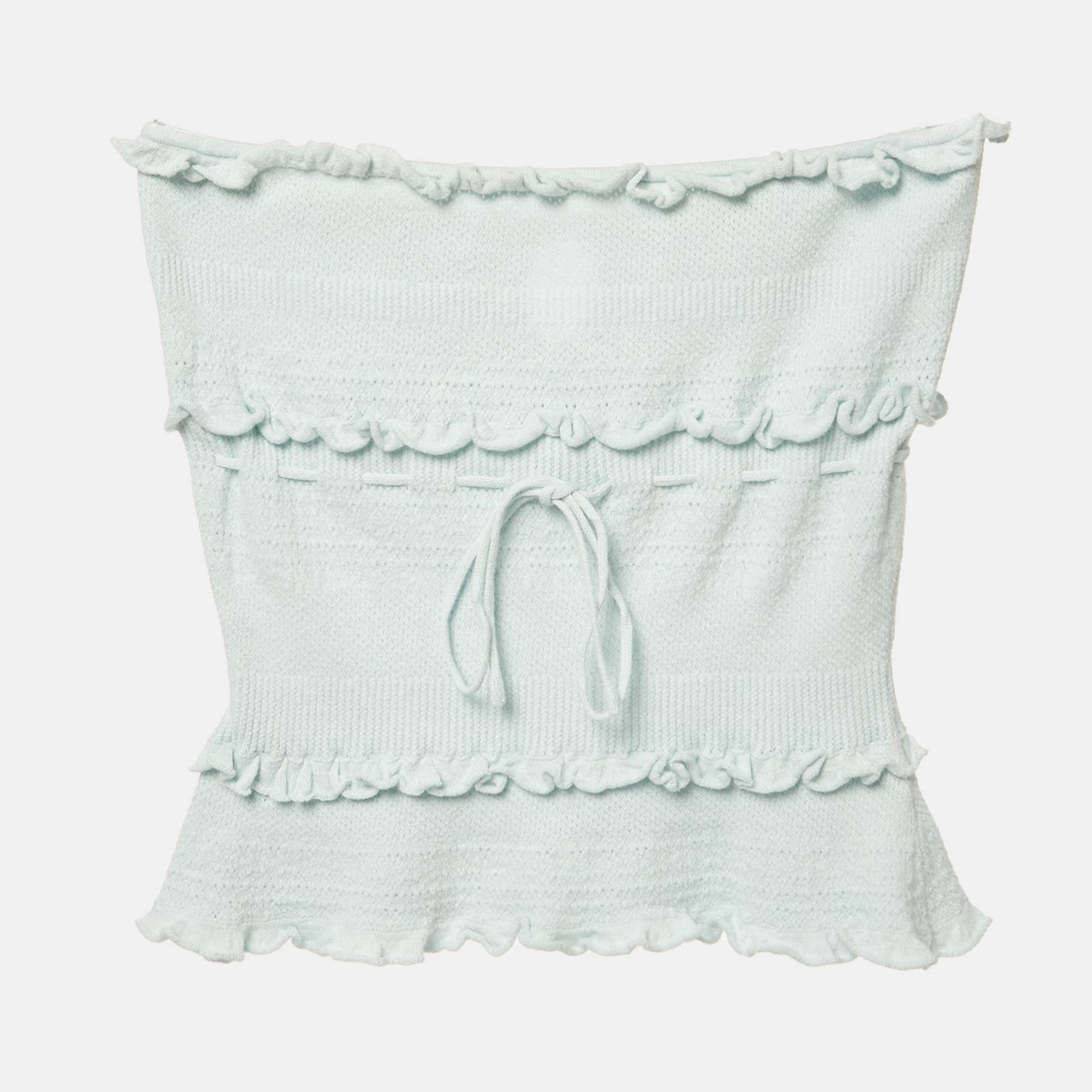 Pre-owned Guizio Danielle  Blue Knit Tube Top M