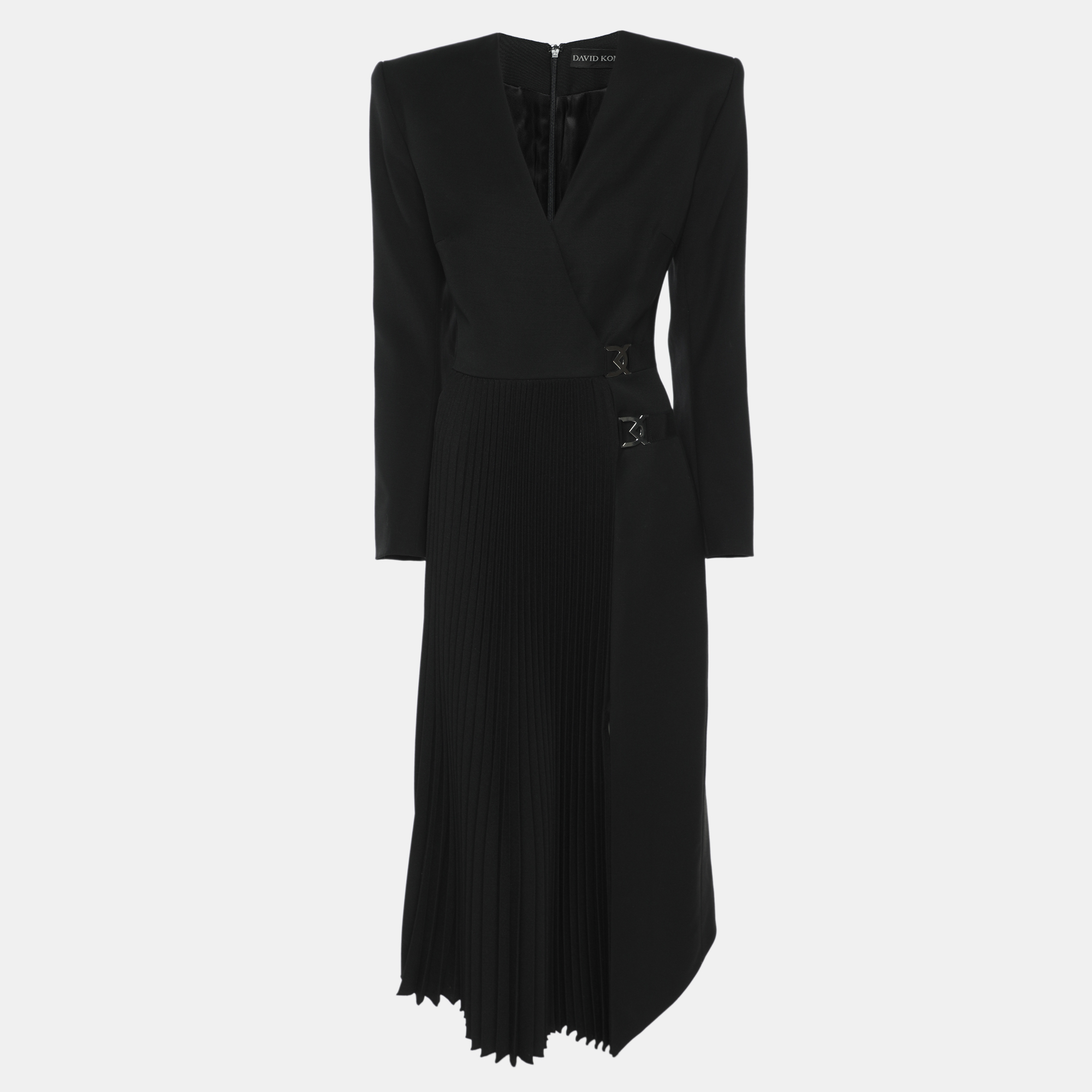 

David Koma Black Wool Dress S