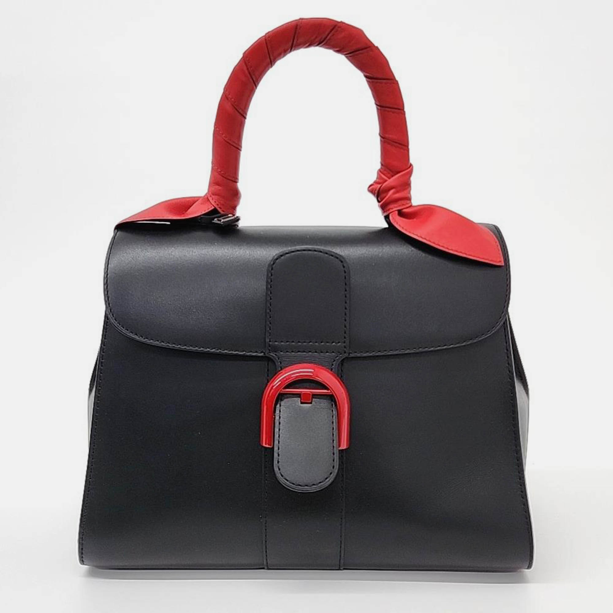 

Delvaux Black Leather Brillant MM Handbag