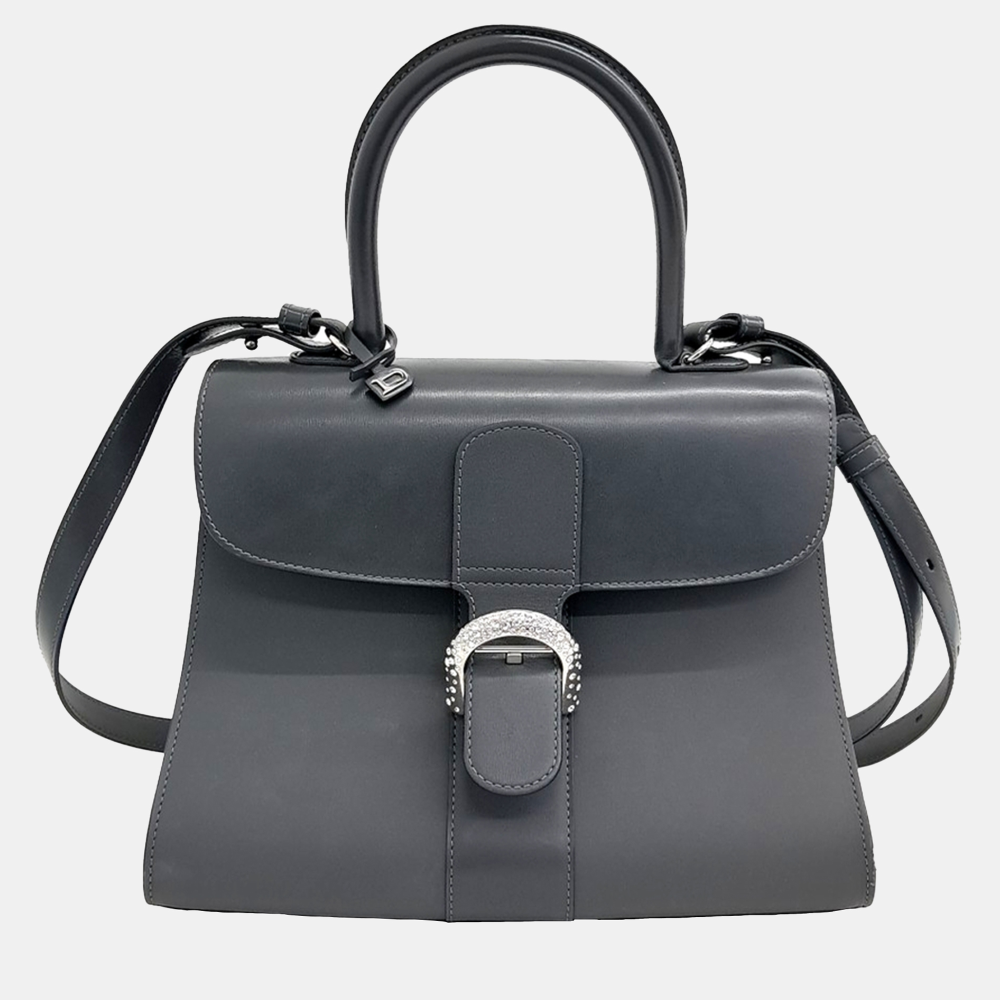 

Delvaux Grey Leather Briand MM bag