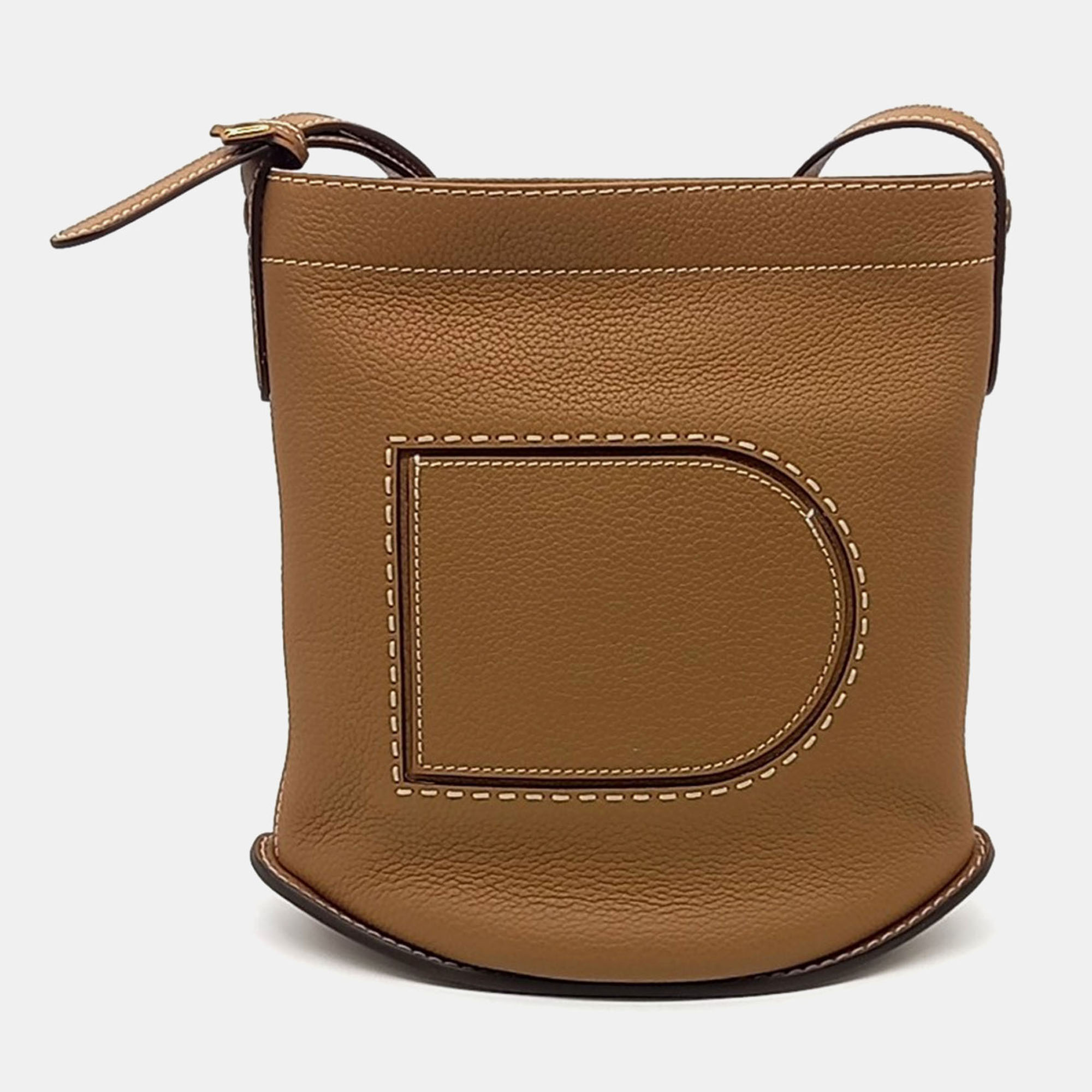 

Delvaux Brown Leather Pin Shoulder Bag
