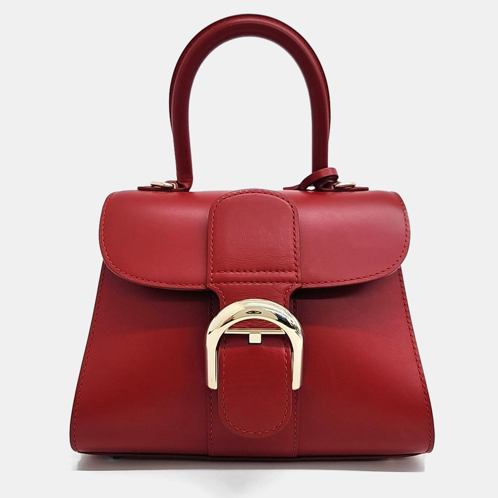 

Delvaux Red Calf Leather Briand Mini Box bag