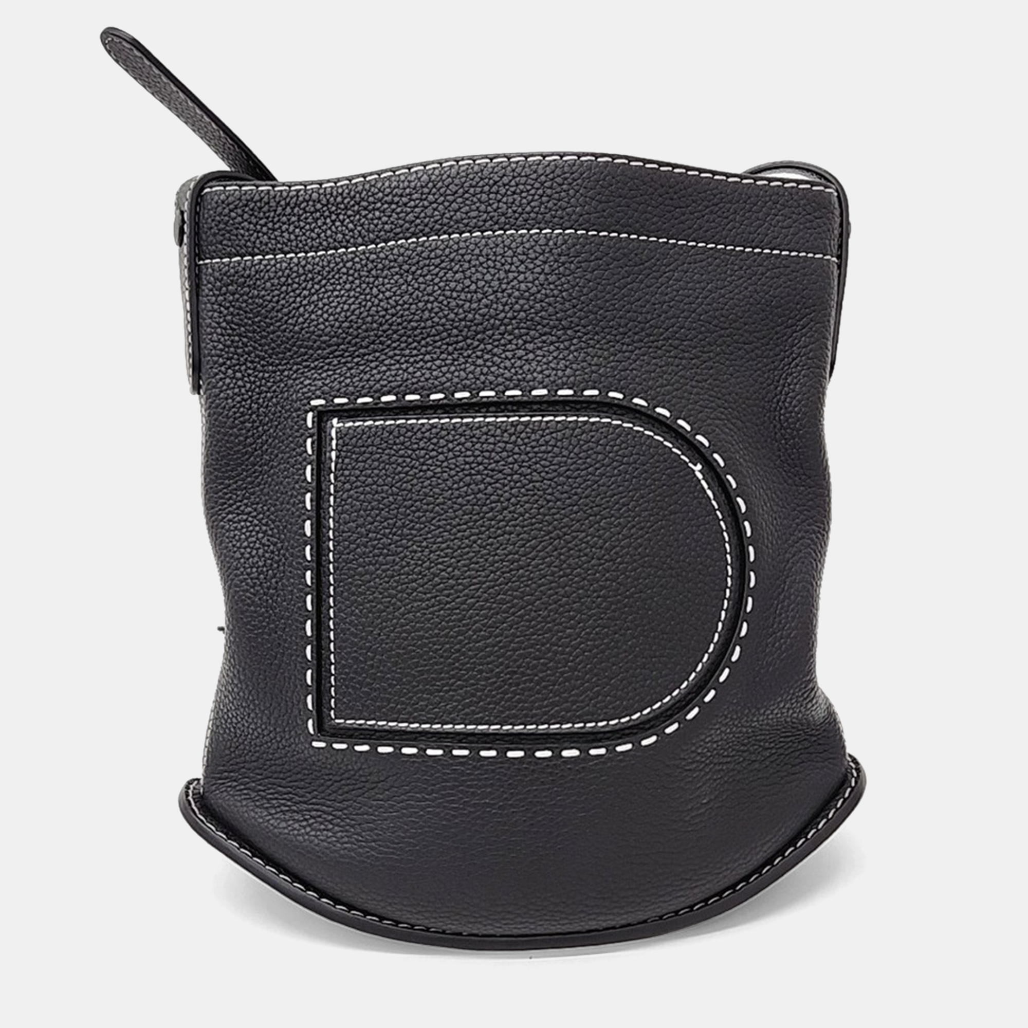 

Delvaux Black Leather Pin Shoulder Bag