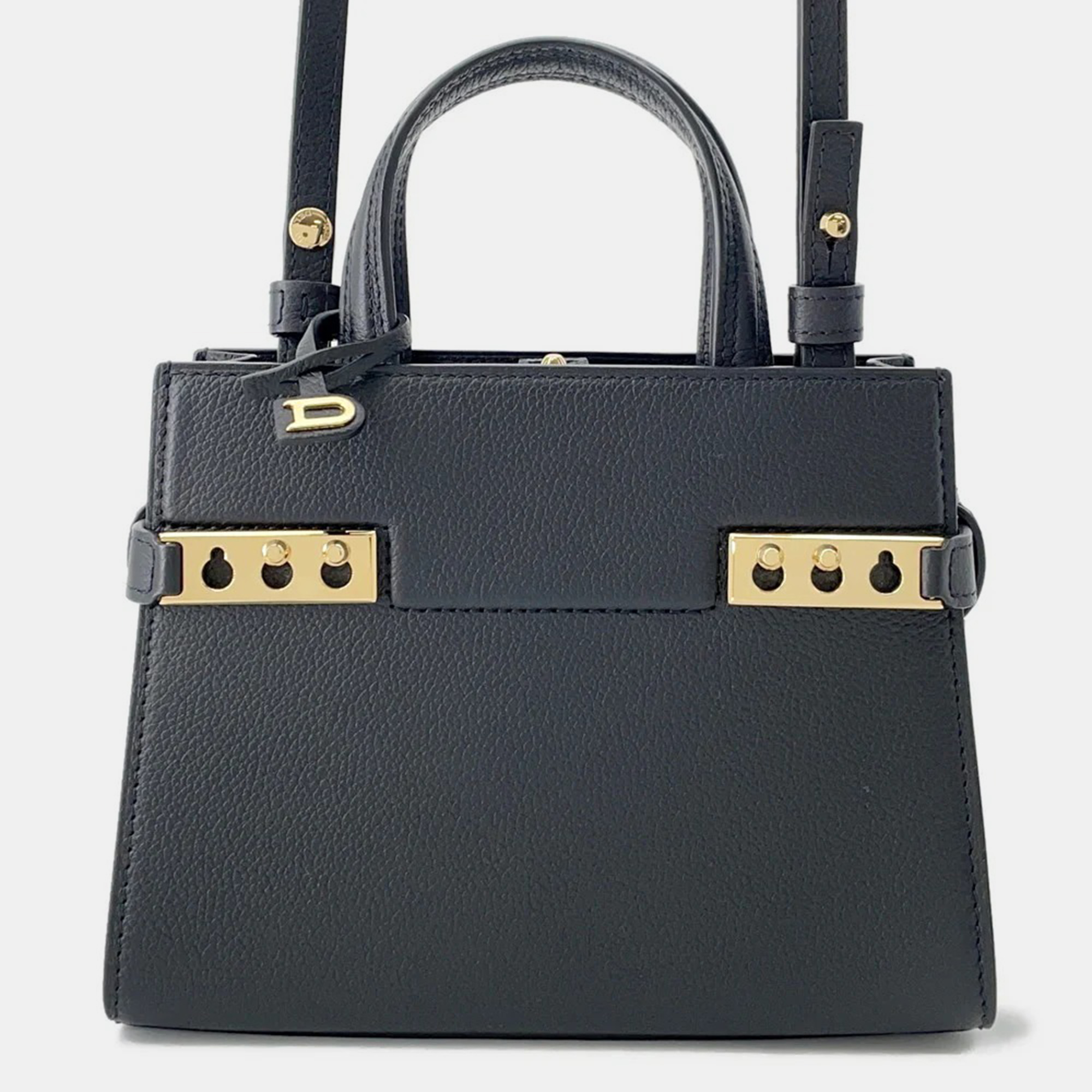 

Delvaux Tempe Crash Small Black Calf Leather Bag