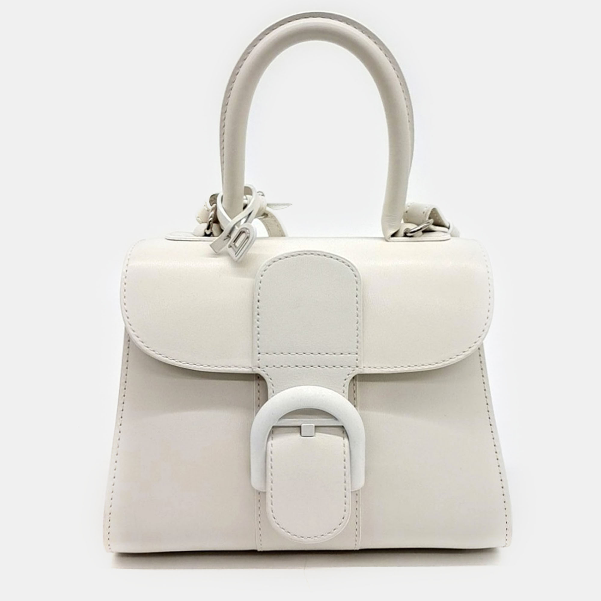 

Delvaux White Leather Briand Mini Box