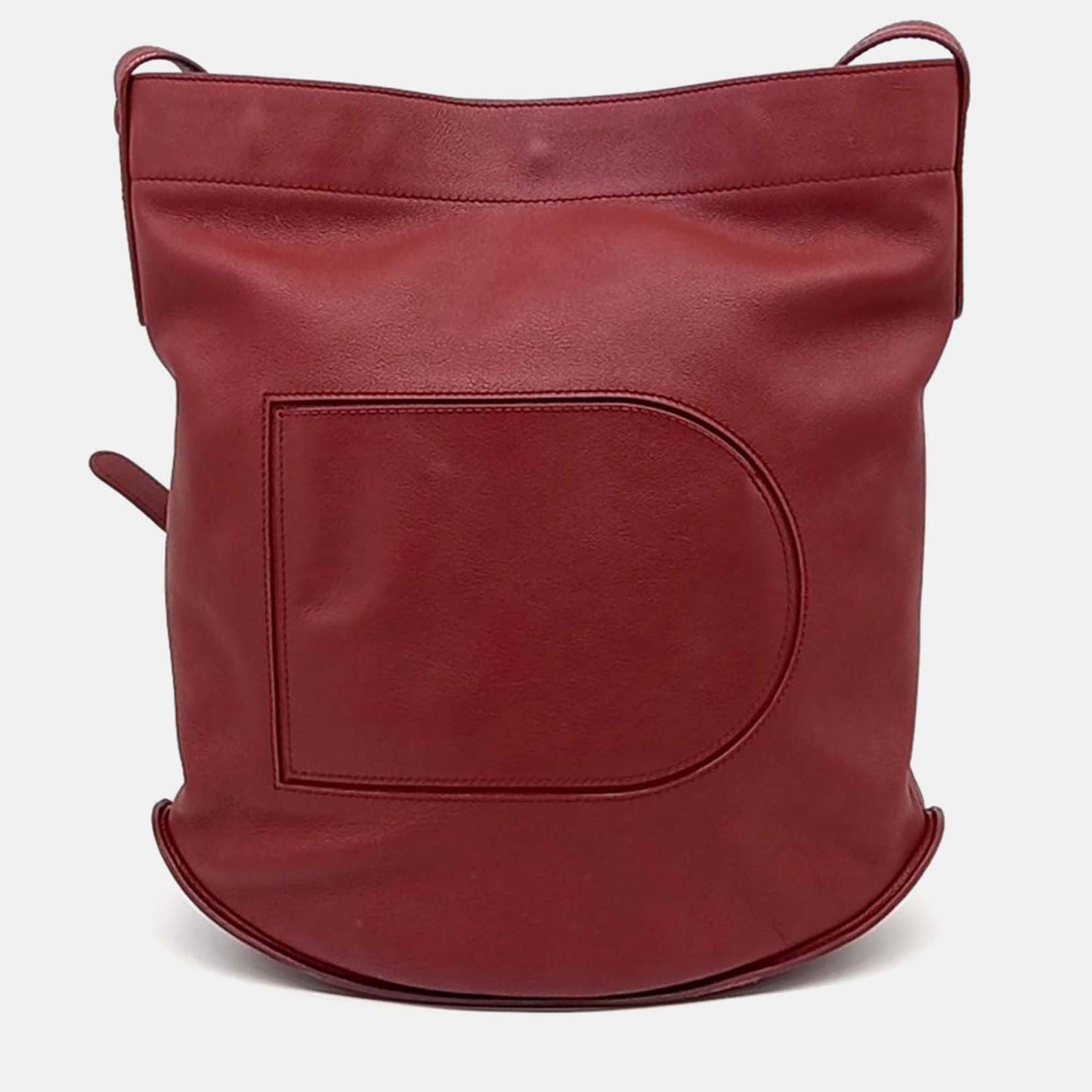 

Delvaux Red Leather Pin Shoulder Bag