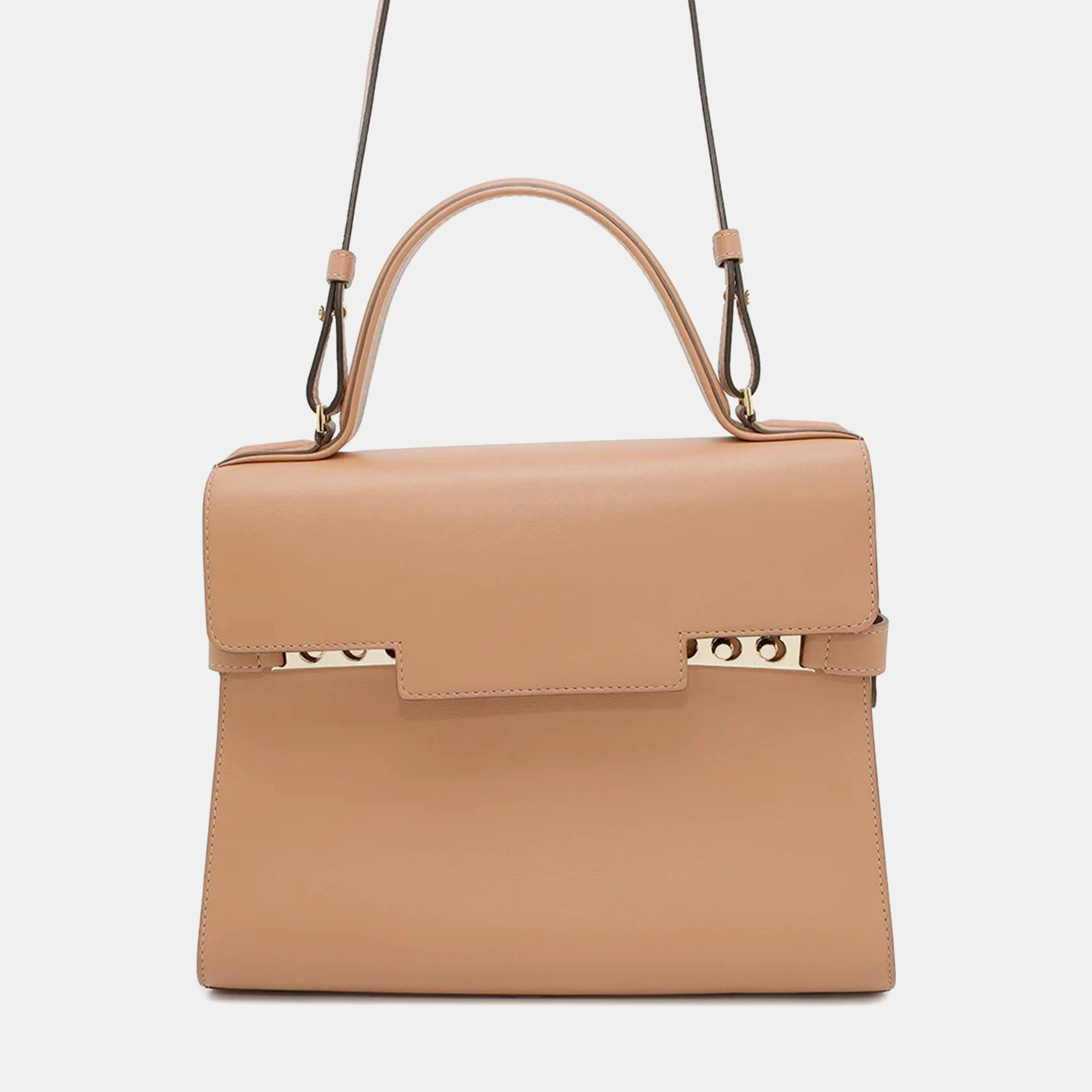 

Delvaux Tempe MM Beige Leather Handbag