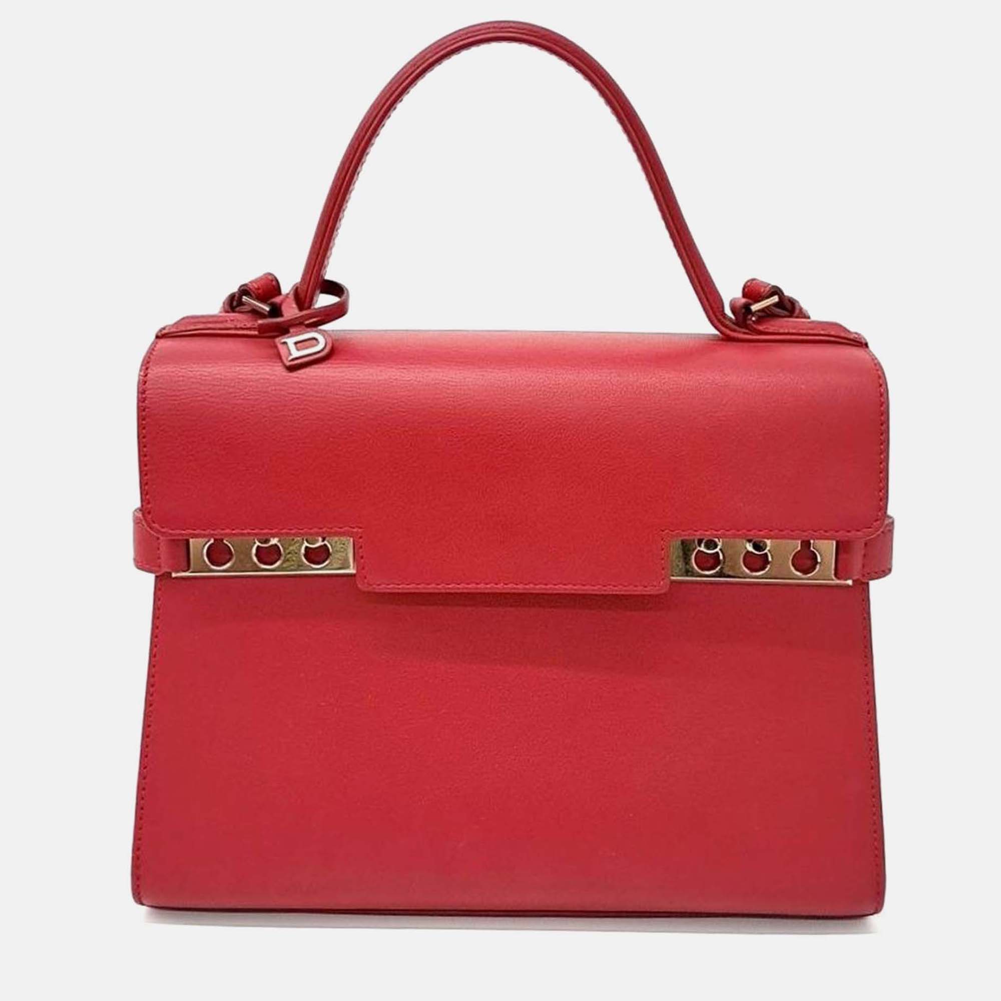 

Delvaux Red Leather Tompet MM