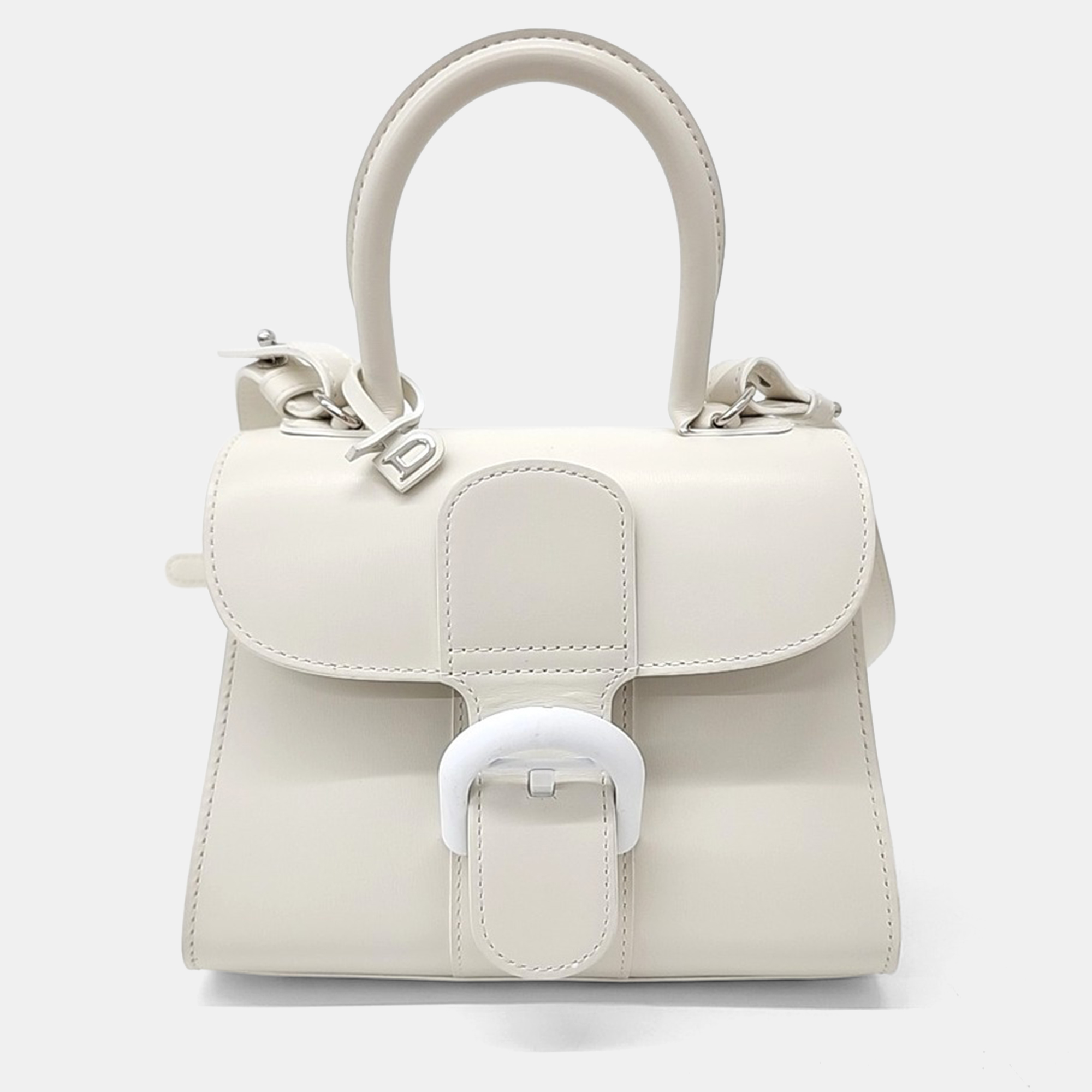 Pre-owned Delvaux White Leather Briand Mini Box
