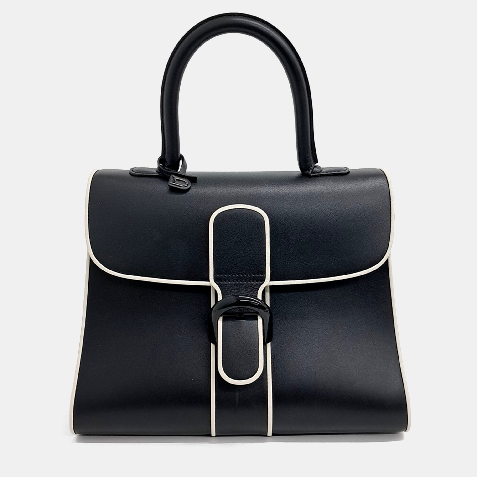 

Delvaux Black Leather Briand MM