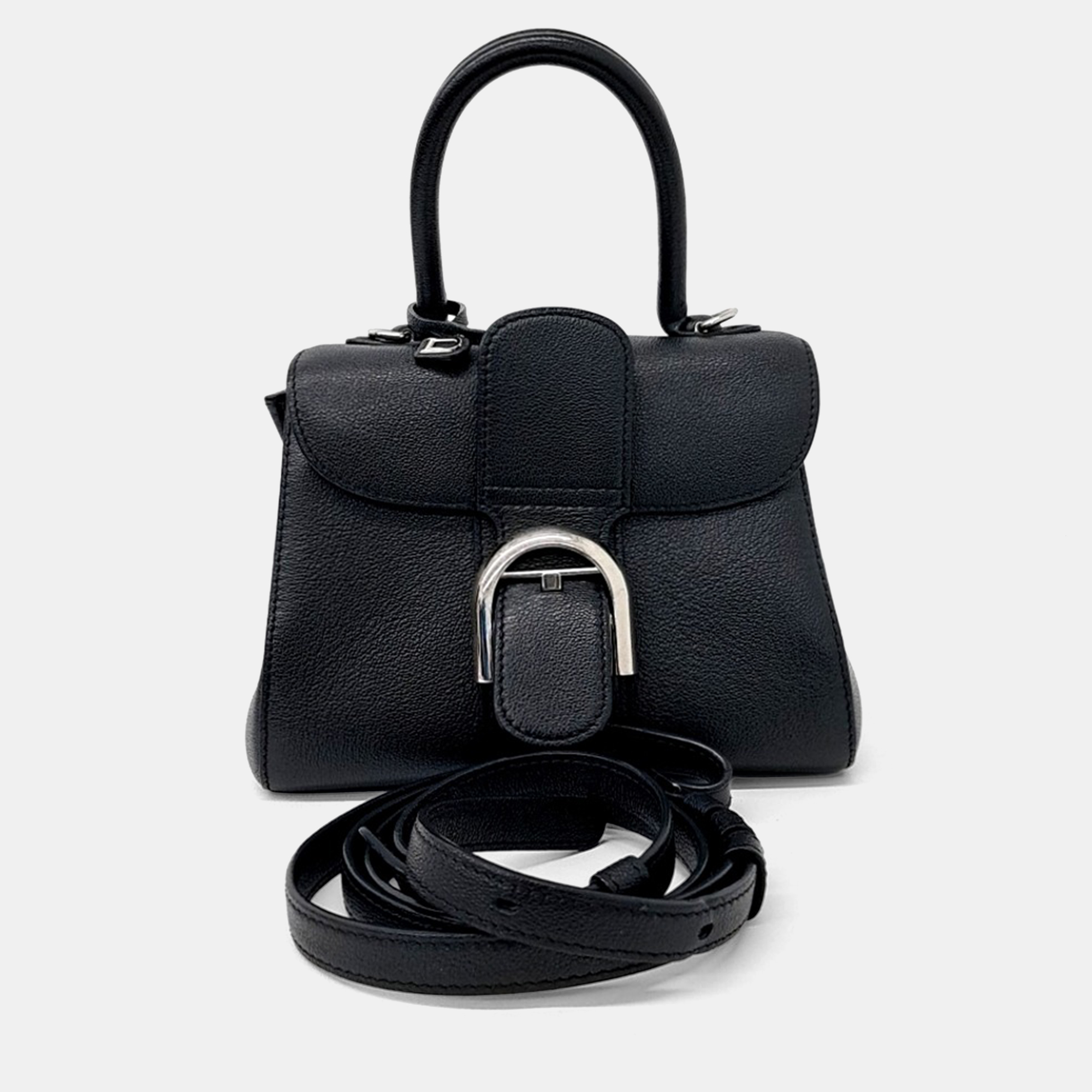 

Delvaux Black Leather Briand Mini Box