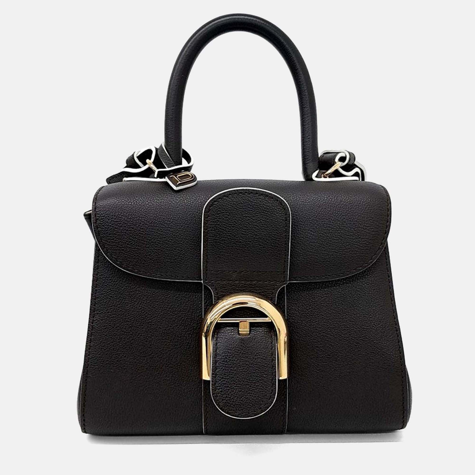 

Delvaux Black Leather Briand Mini Box
