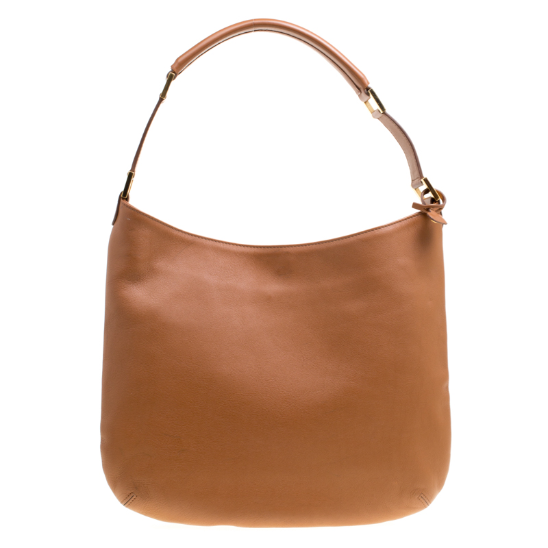 Delvaux Brown Leather Louise Hobo Delvaux