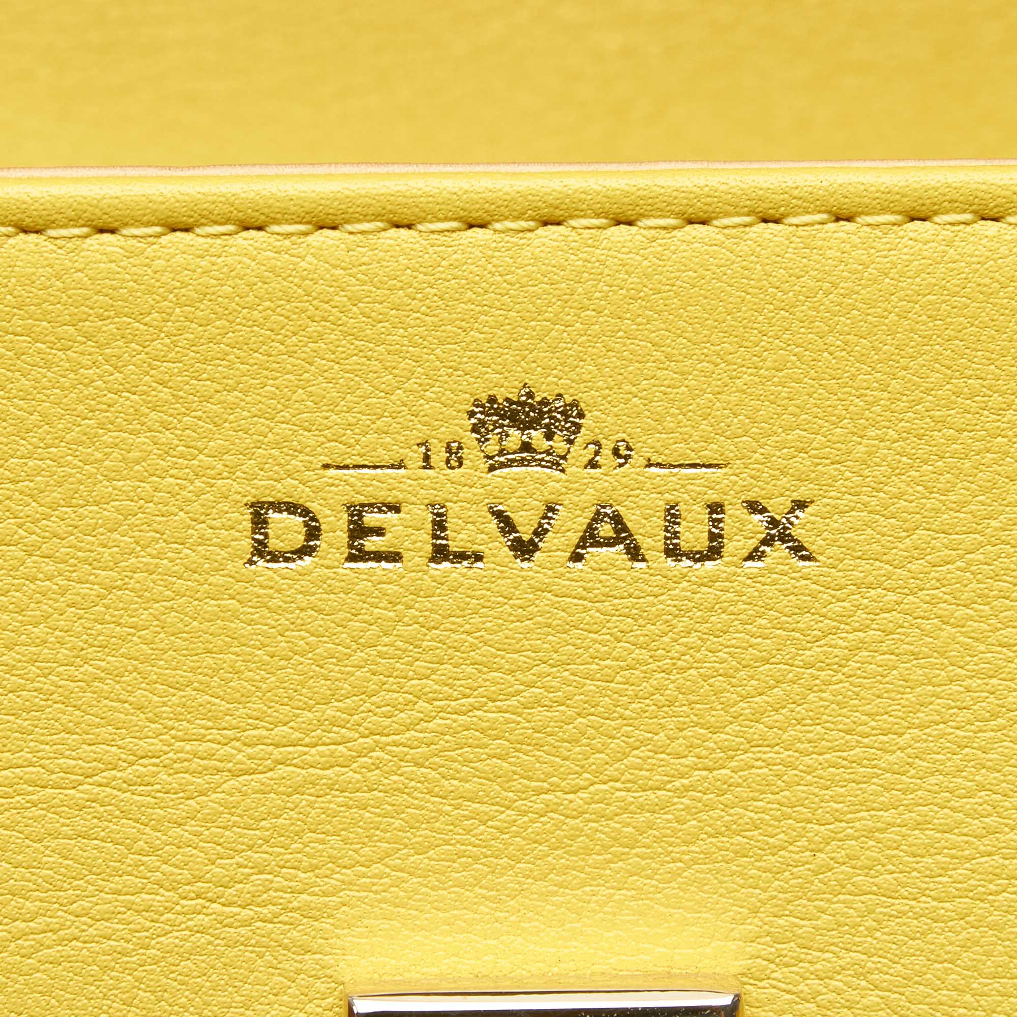 Delvaux Yellow Leather Tempete Satchel ref.164302 - Joli Closet