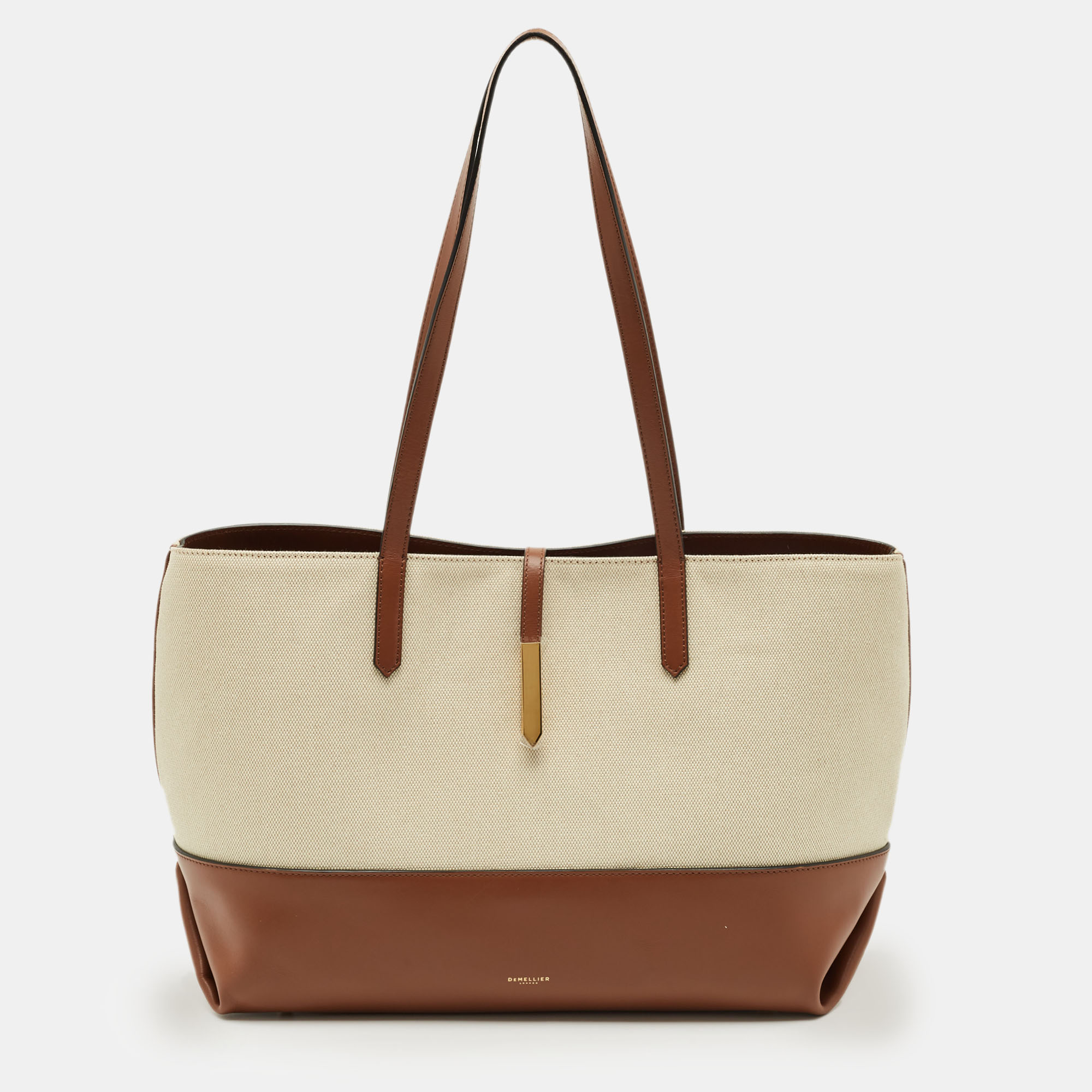 

DeMellier Brown/Natural Canvas and Leather The Tokyo Tote