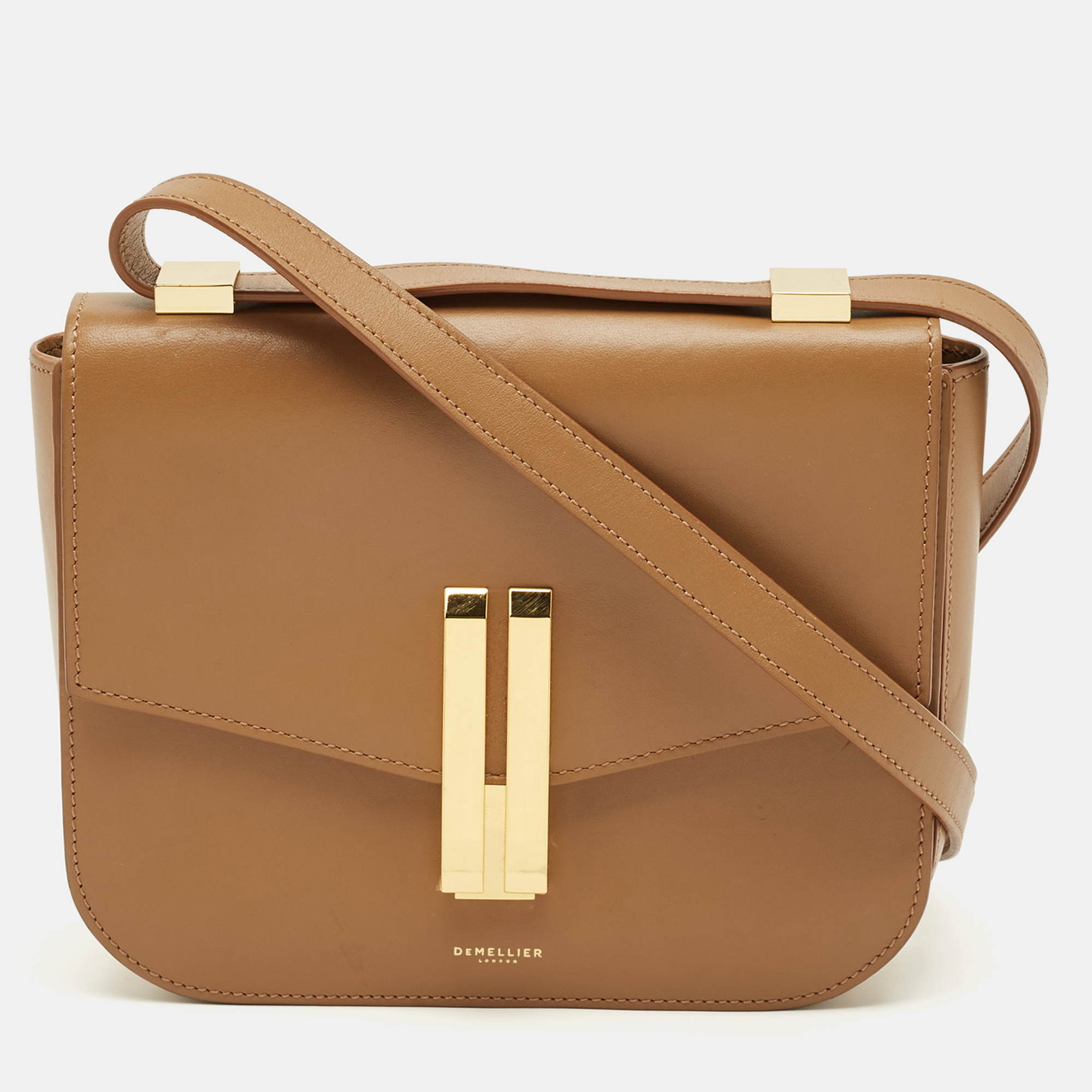

DeMellier Brown Leather Vancouver Shoulder Bag