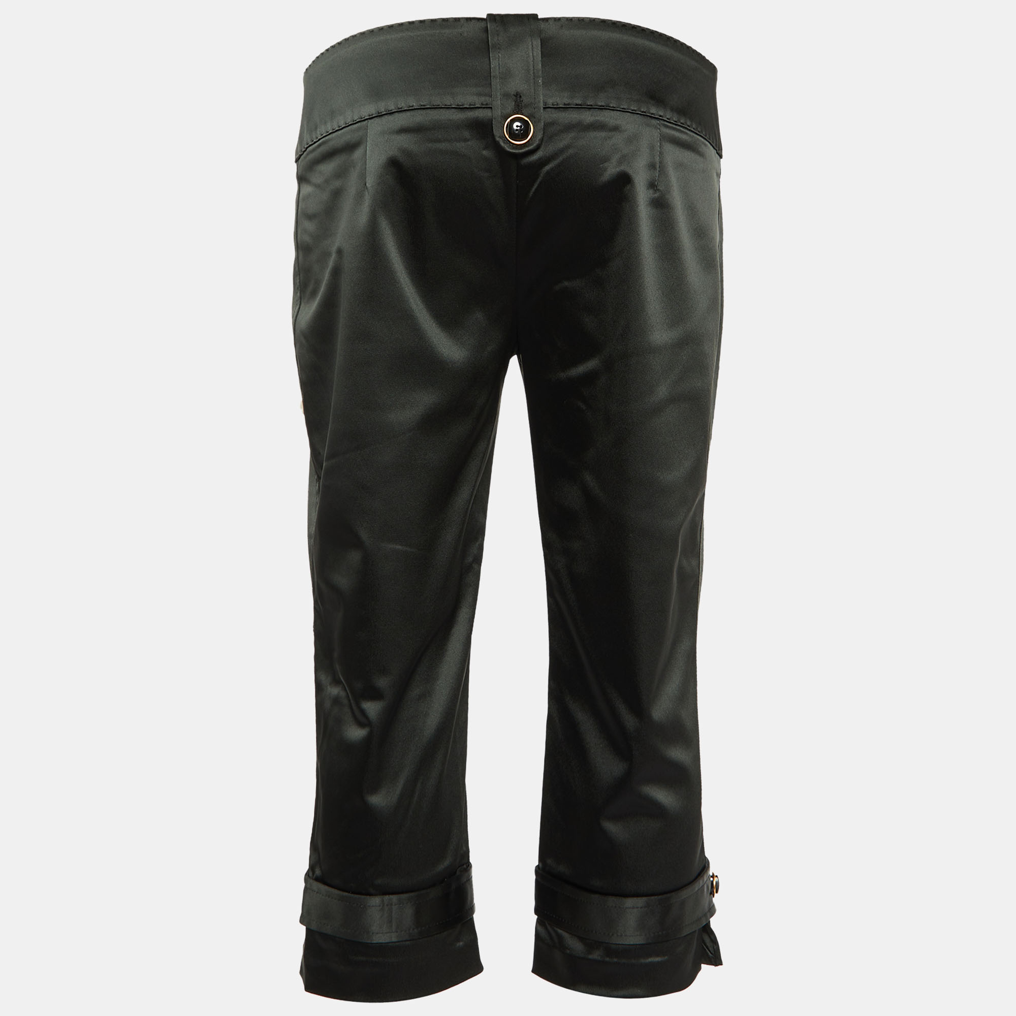 

D&G Black Satin Capri Pants