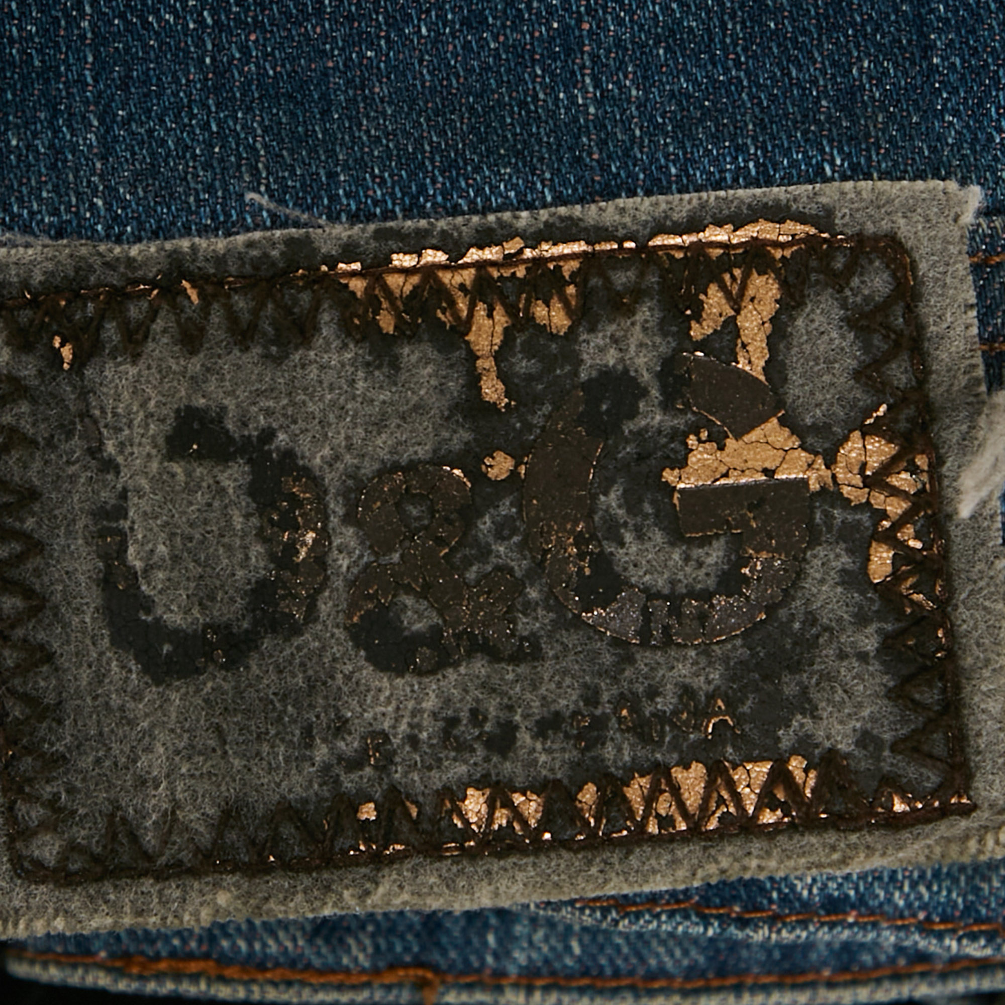 D&G Blue Denim Button Front Jacket S 