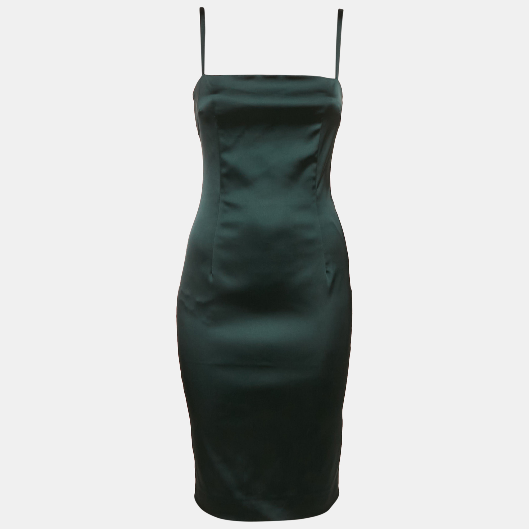 

D&G Green Satin Strappy Short Dress S