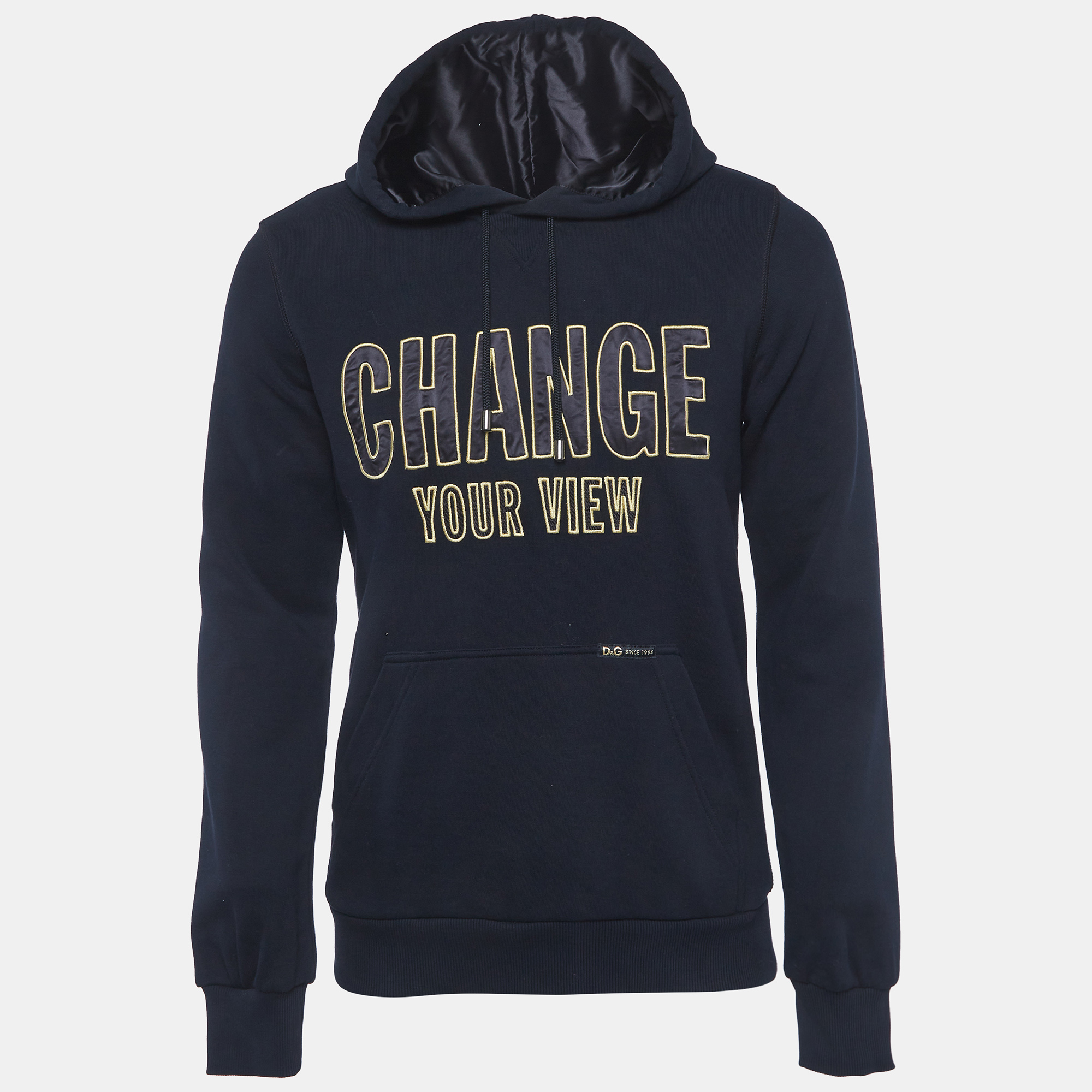 

D&G Navy Blue Jersey "Change Your View" Hoodie L