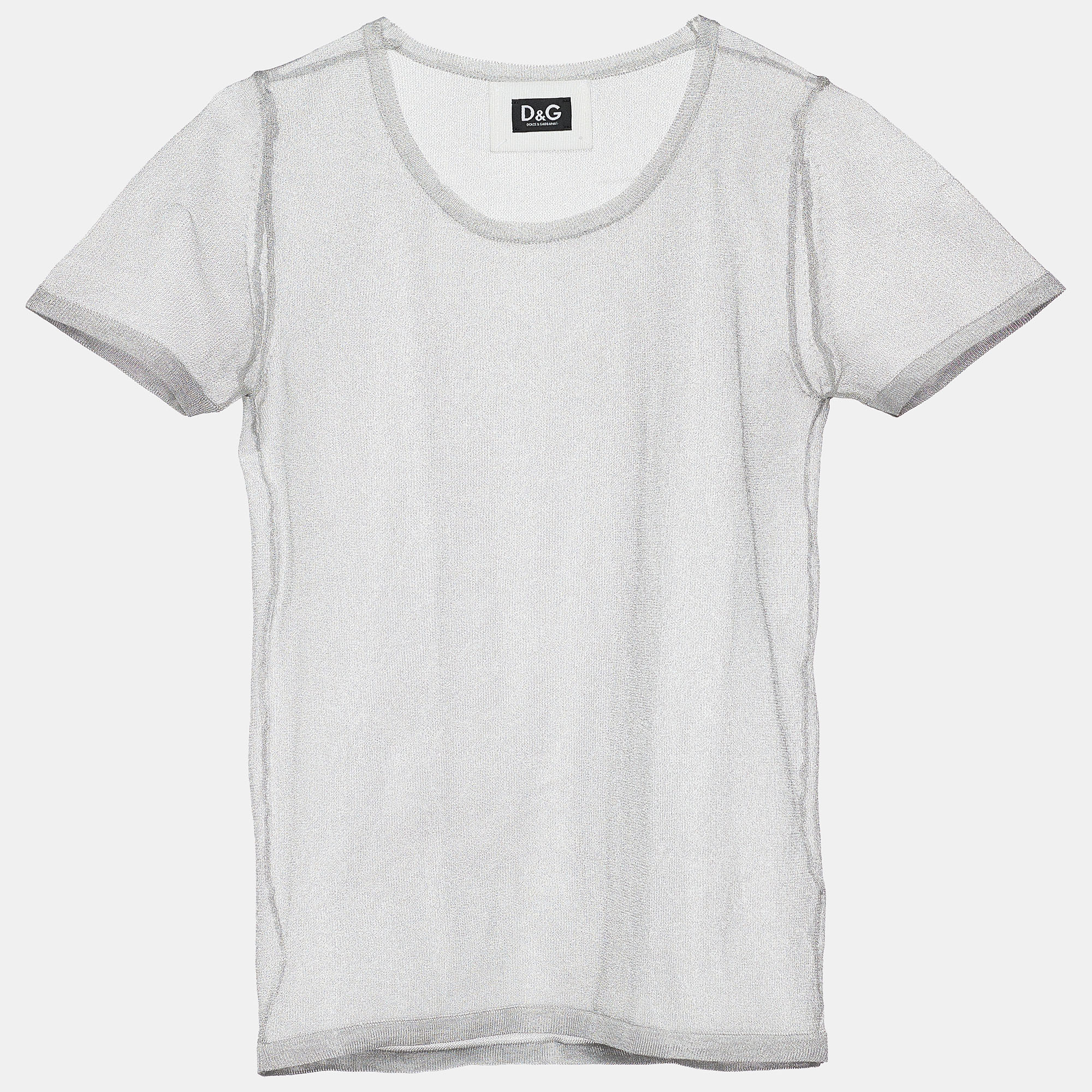 

D&G Silver Mesh Sheer Top M