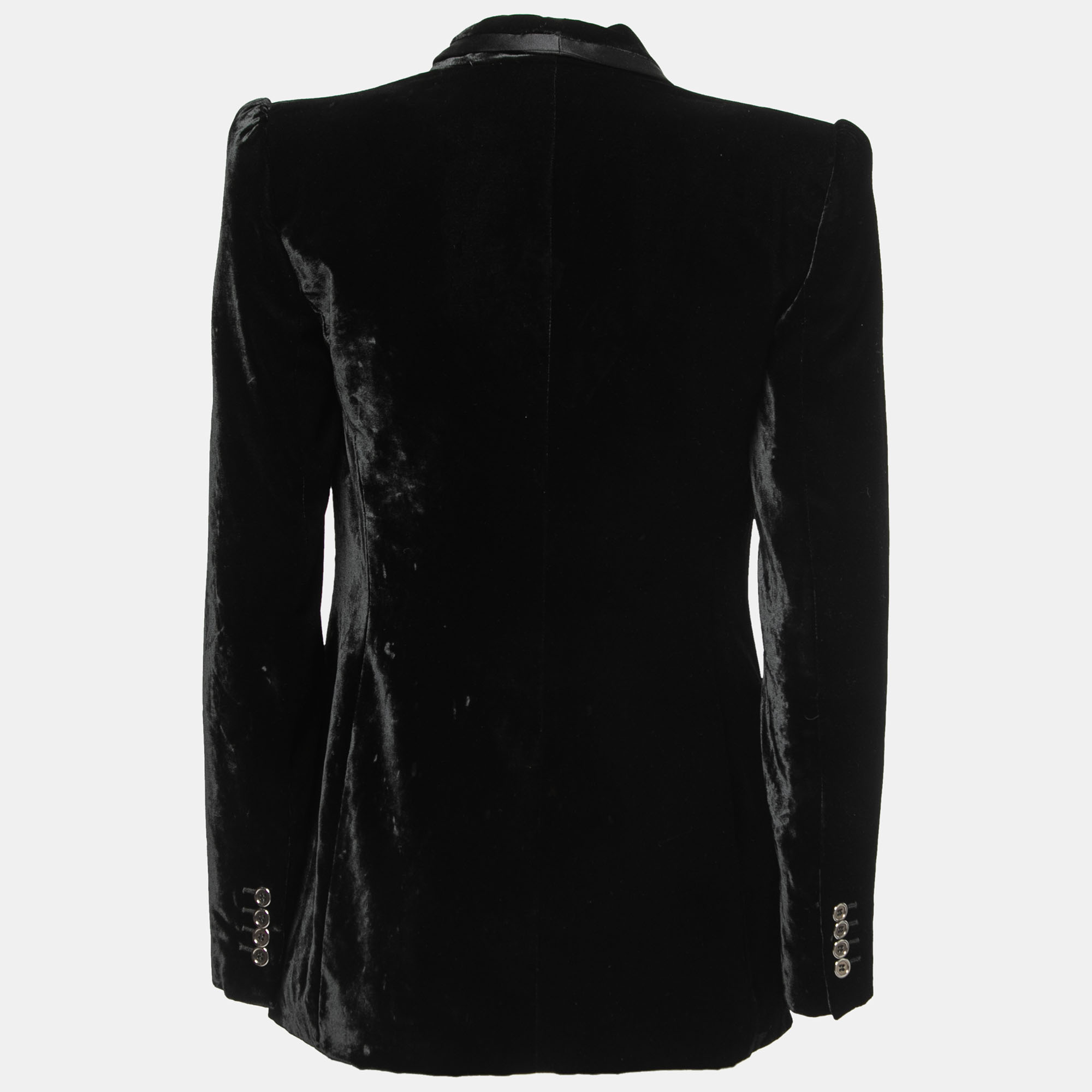 

D&G Black Velvet Shawl Lapel Blazer